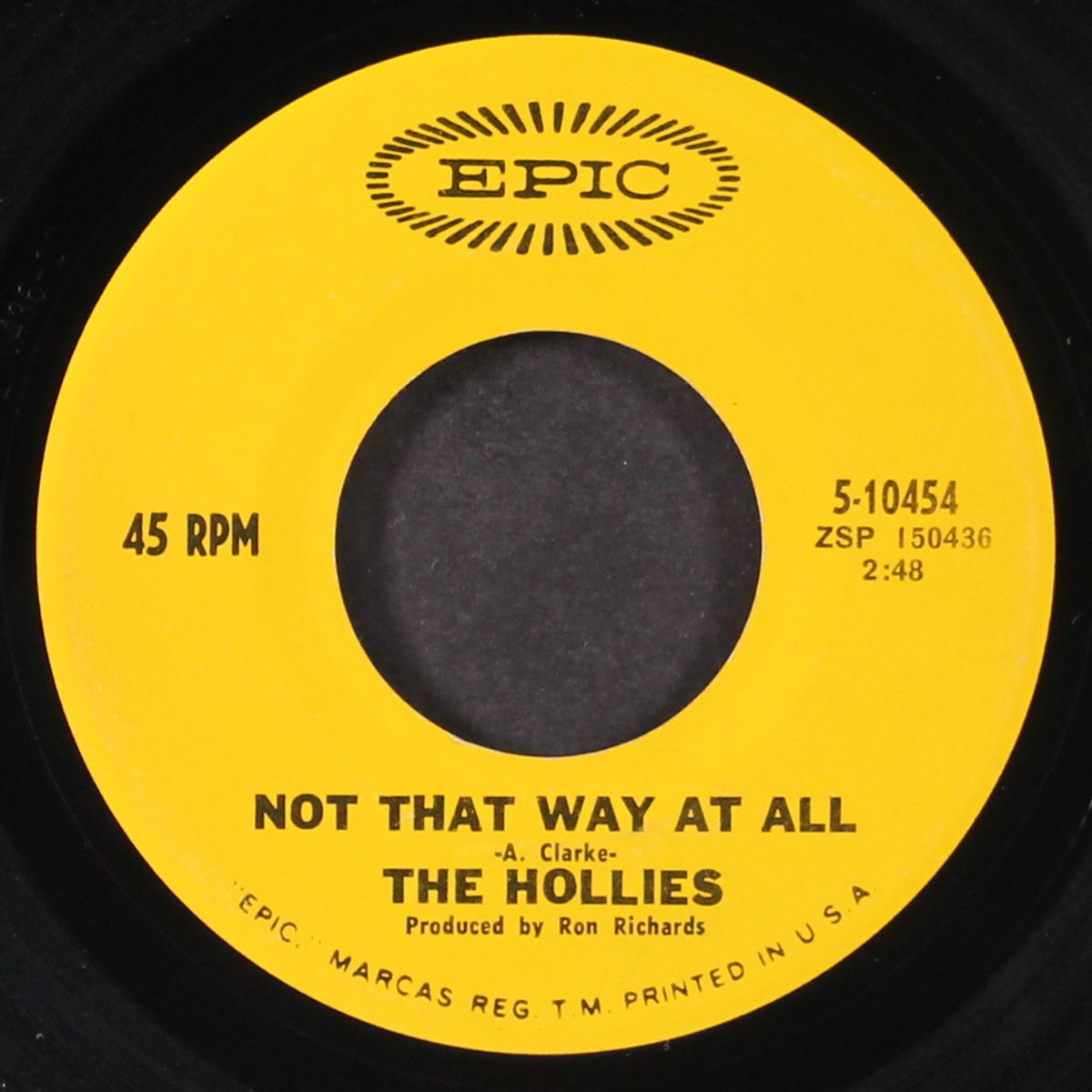 sorry suzanne / not that way at all by HOLLIES