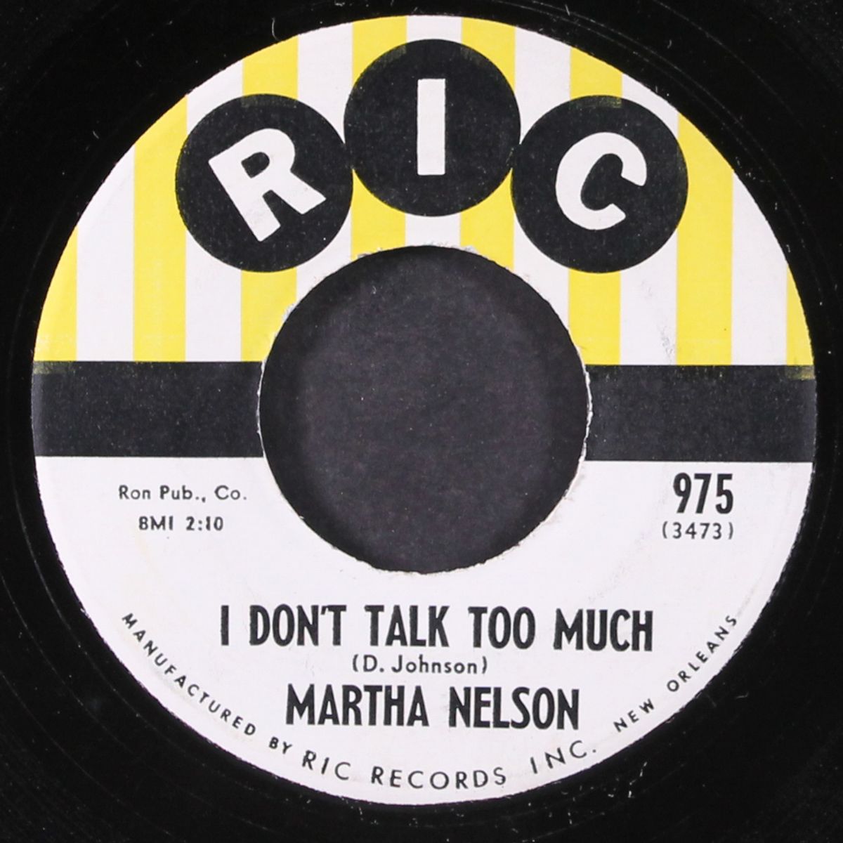 i don't talk too much / bless you darling by MARTHA NELSON