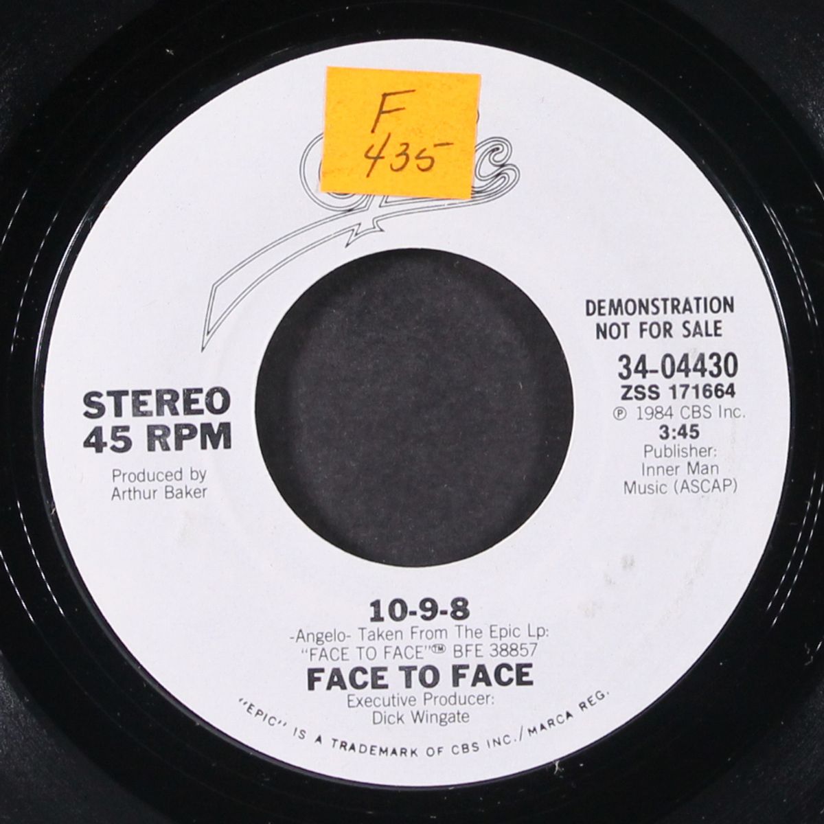 10-9-8 / same by FACE TO FACE