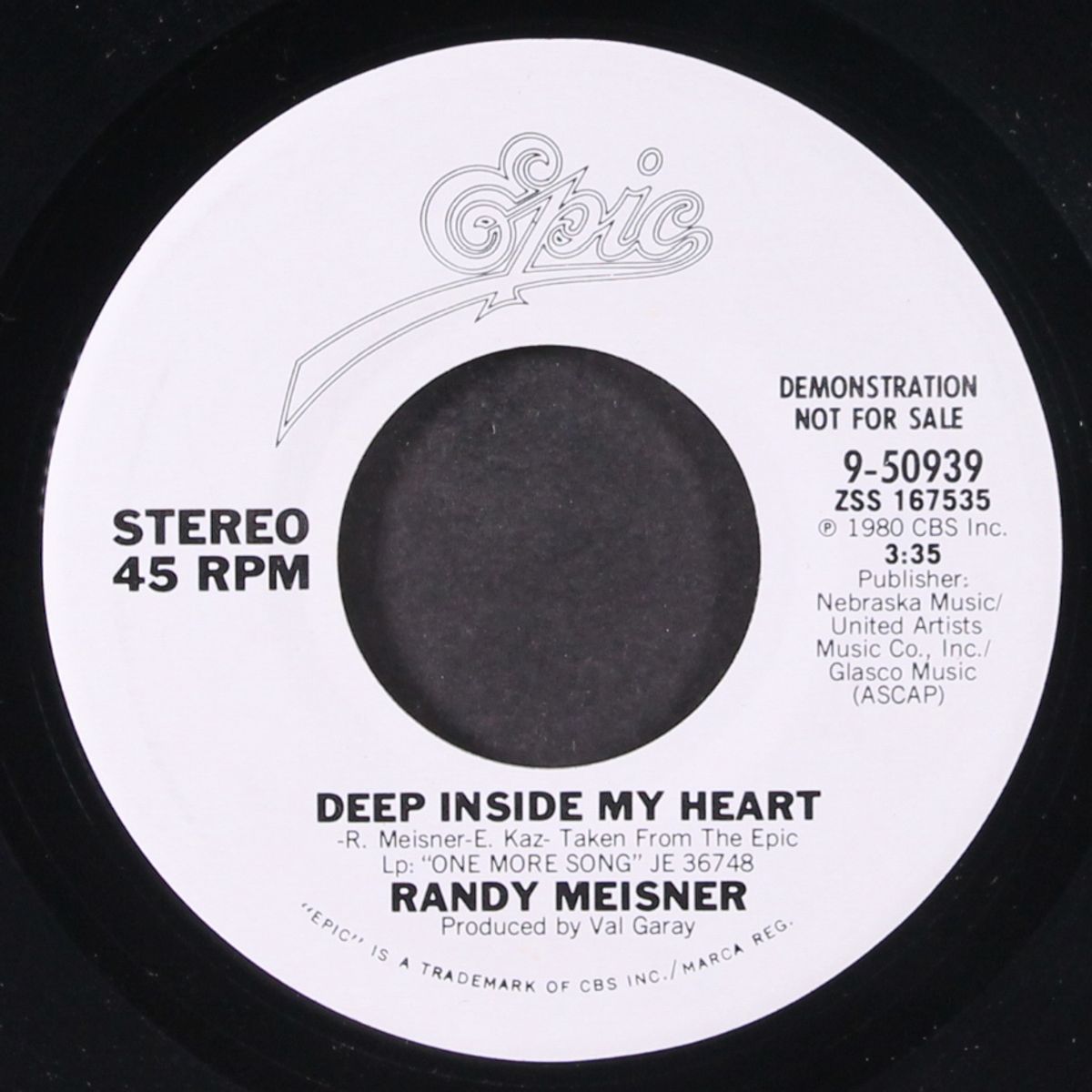 deep inside my heart / same by RANDY MEISNER