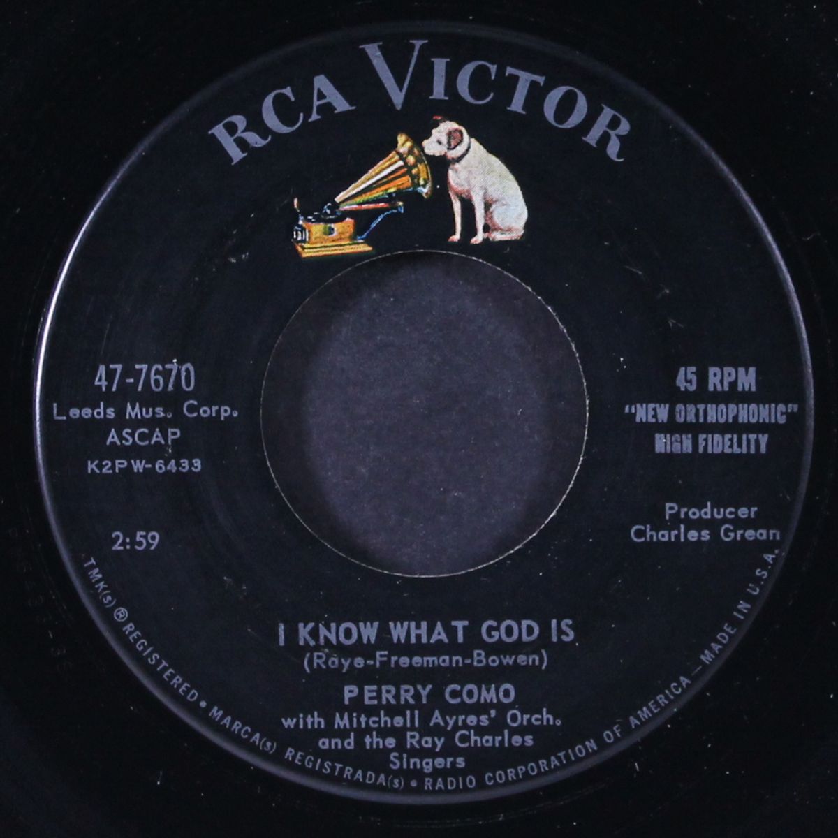 delaware / i know what god is by PERRY COMO