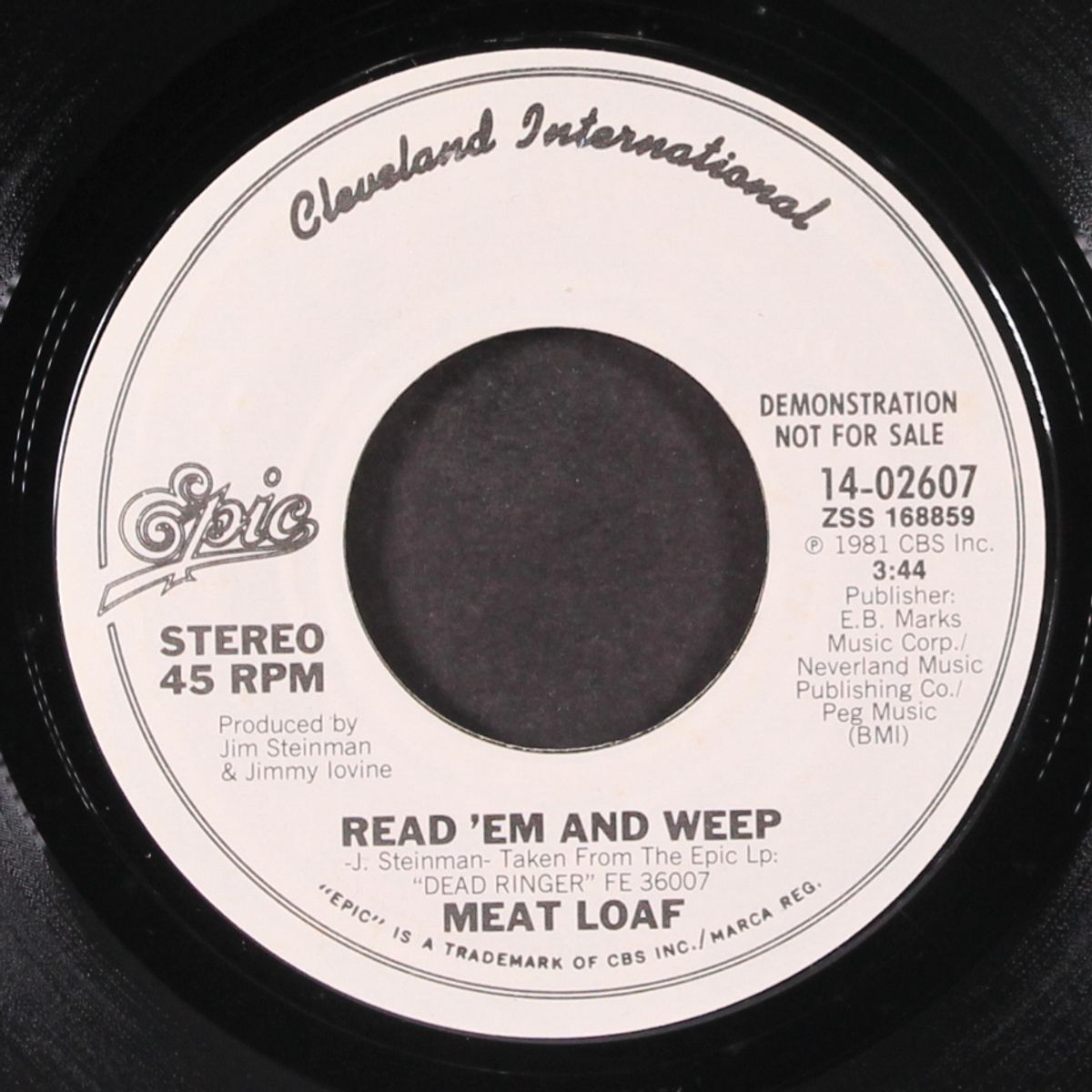 read 'em and weep / same by MEATLOAF