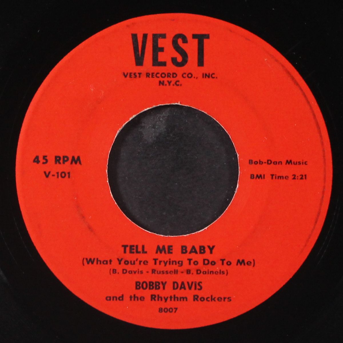going to new orleans / tell me baby by BOBBY DAVIS & RHYTHM ROCKERS