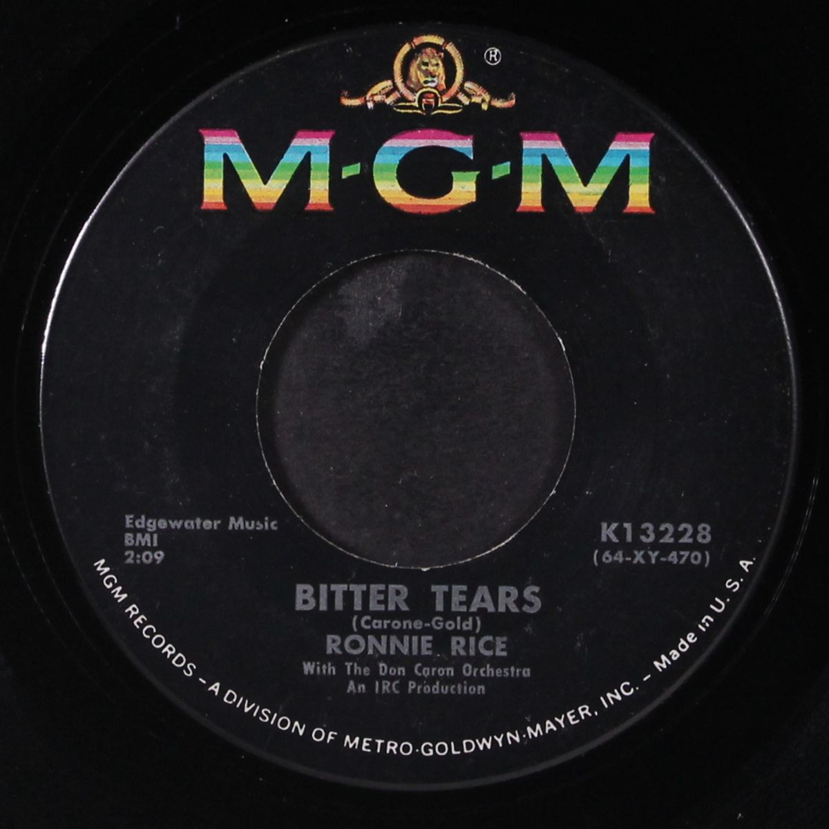 second love / bitter tears by RONNIE RICE