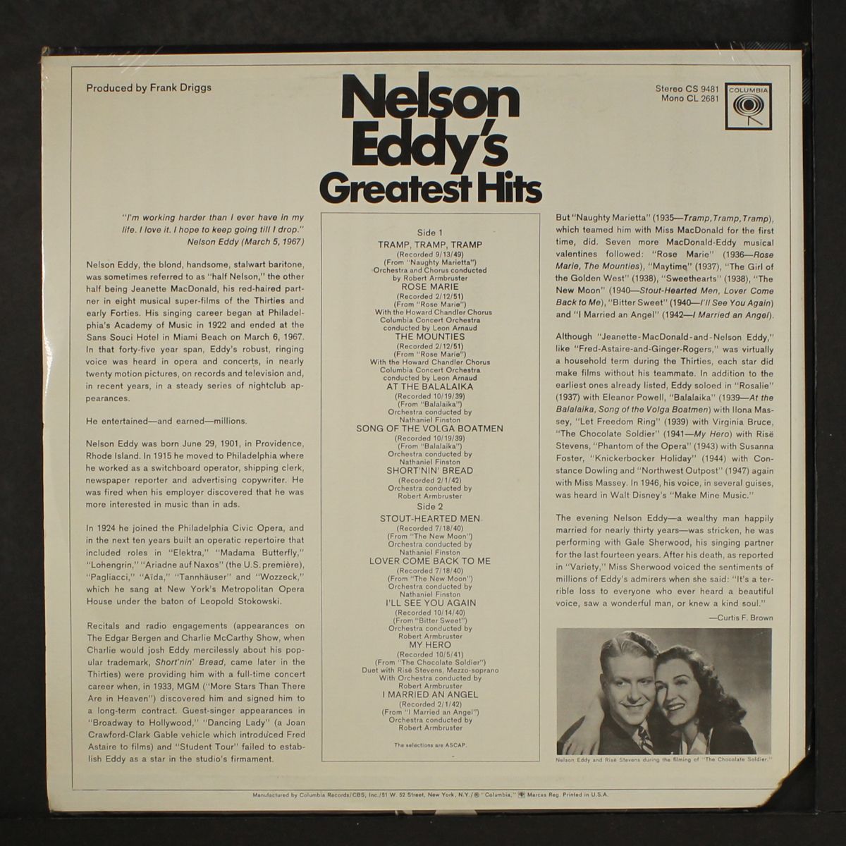 greatest hits by NELSON EDDY