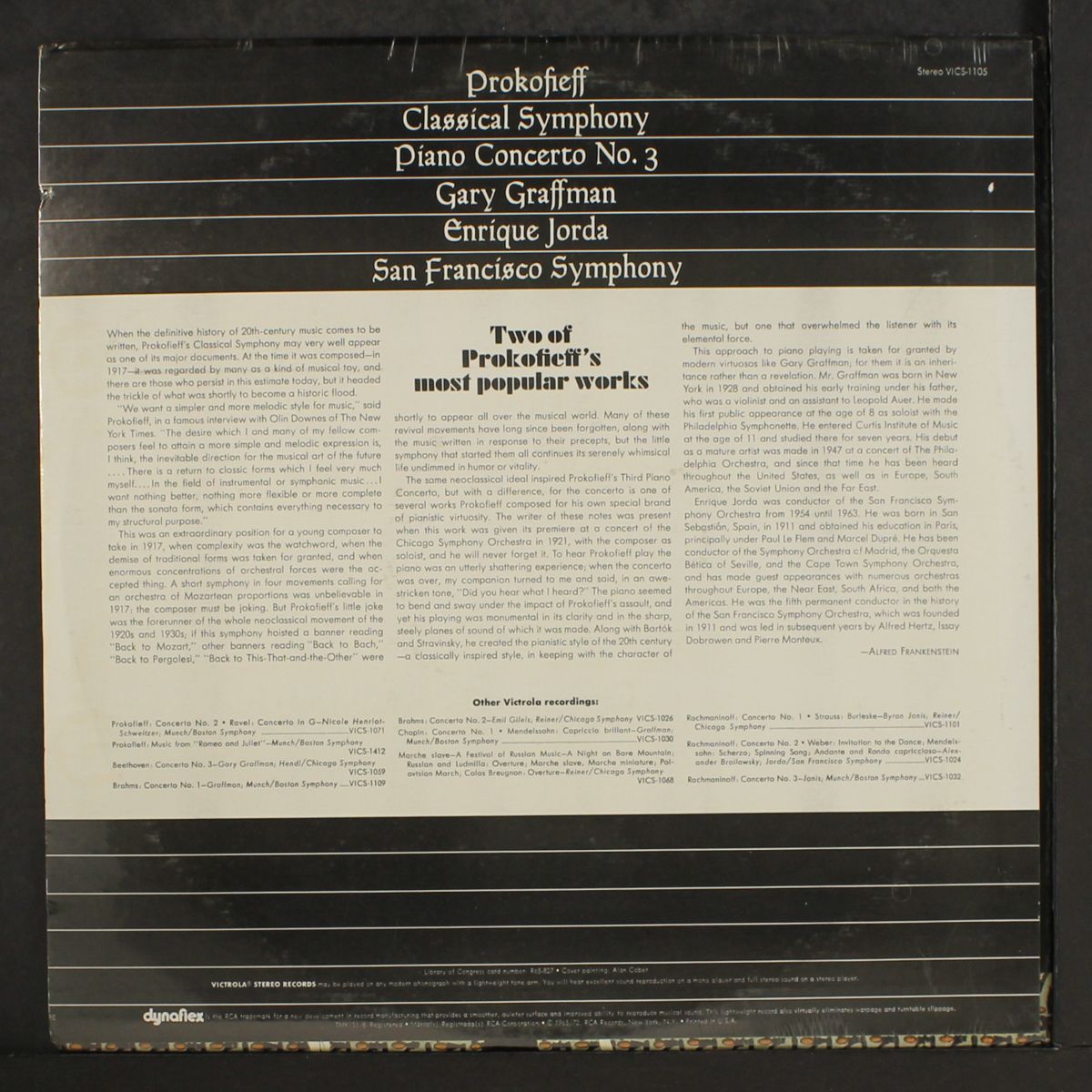prokofiev: classical symphony / piano concerto no. 3 by ENRIQUE JORDA