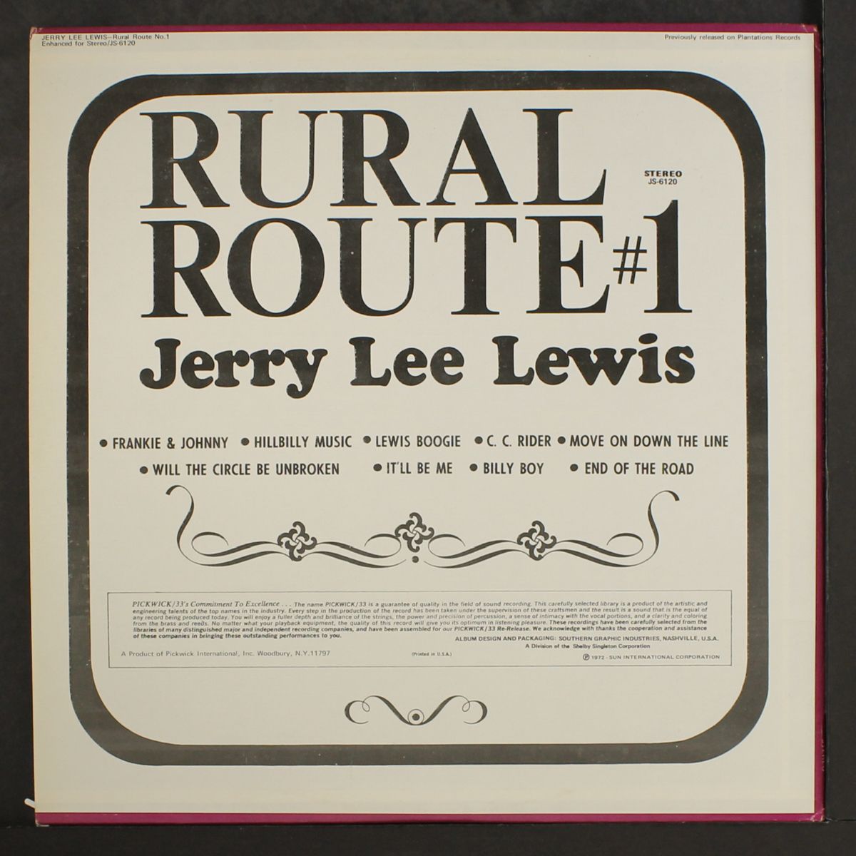 rural route #1 by JERRY LEE LEWIS