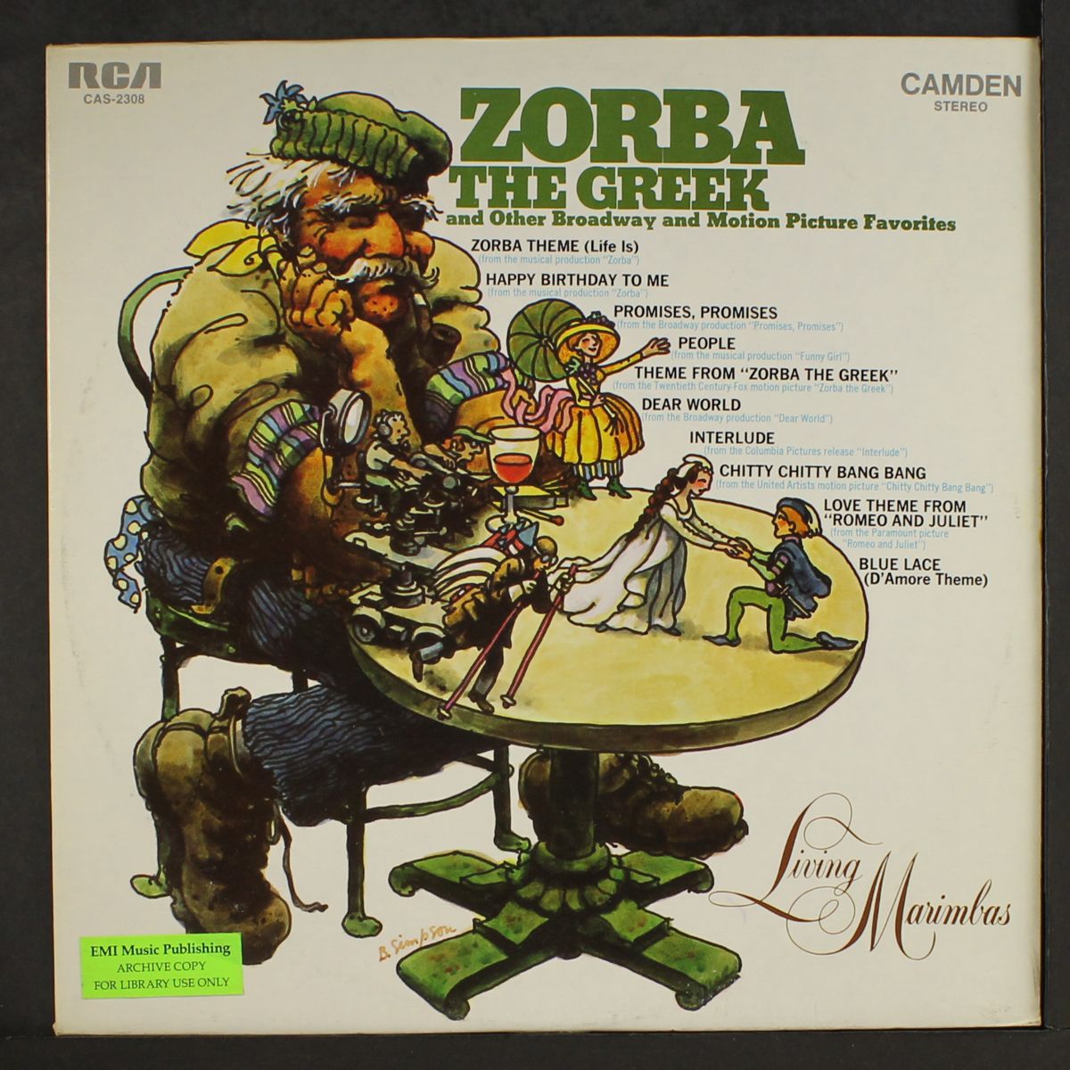 zorba the greek & other broadway & motion picture favorites by LIVING MARIMBAS