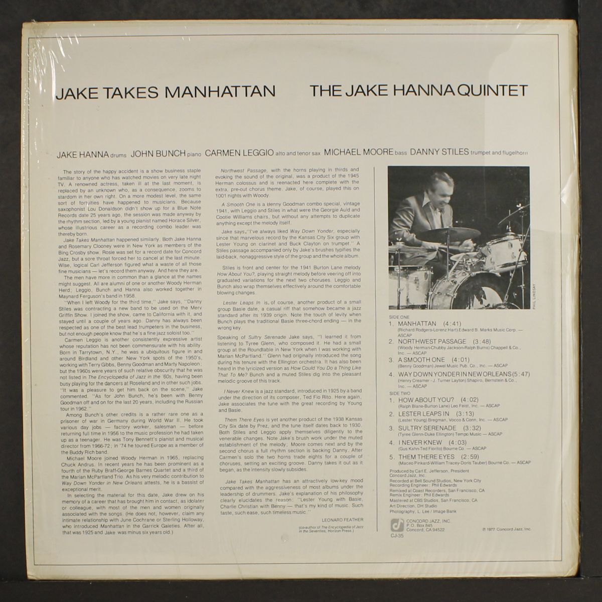 jake takes manhattan by JAKE HANNA QUINTET