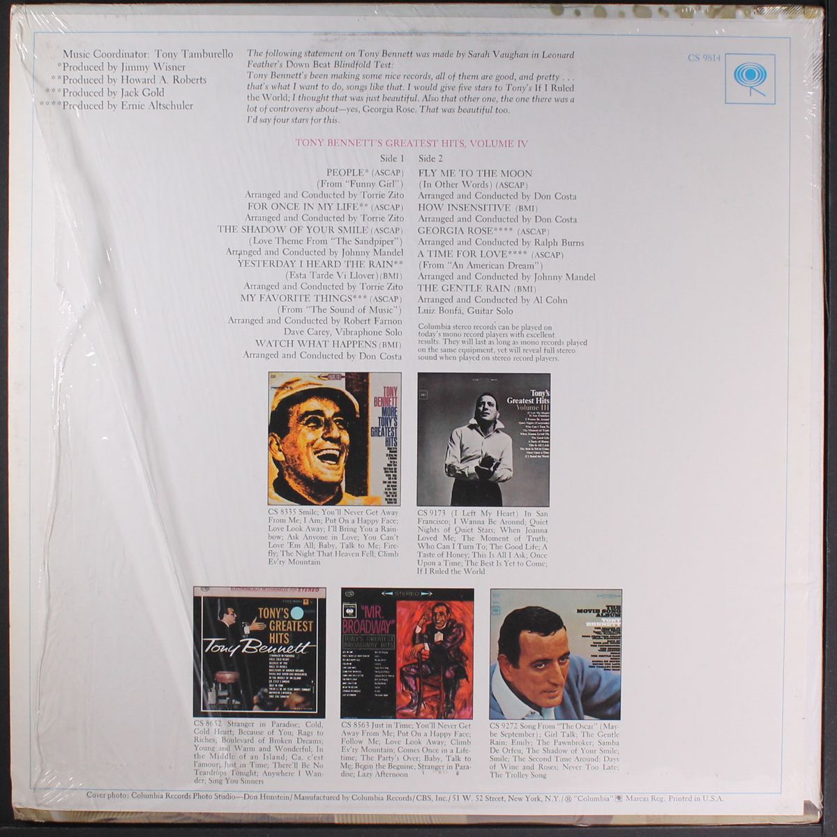 greatest hits, vol. 4 by TONY BENNETT