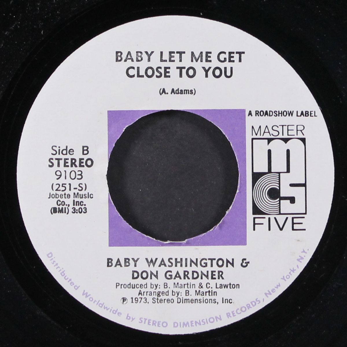 forever / baby let me get close to you by BABY WASHINGTON & DON GARDNER