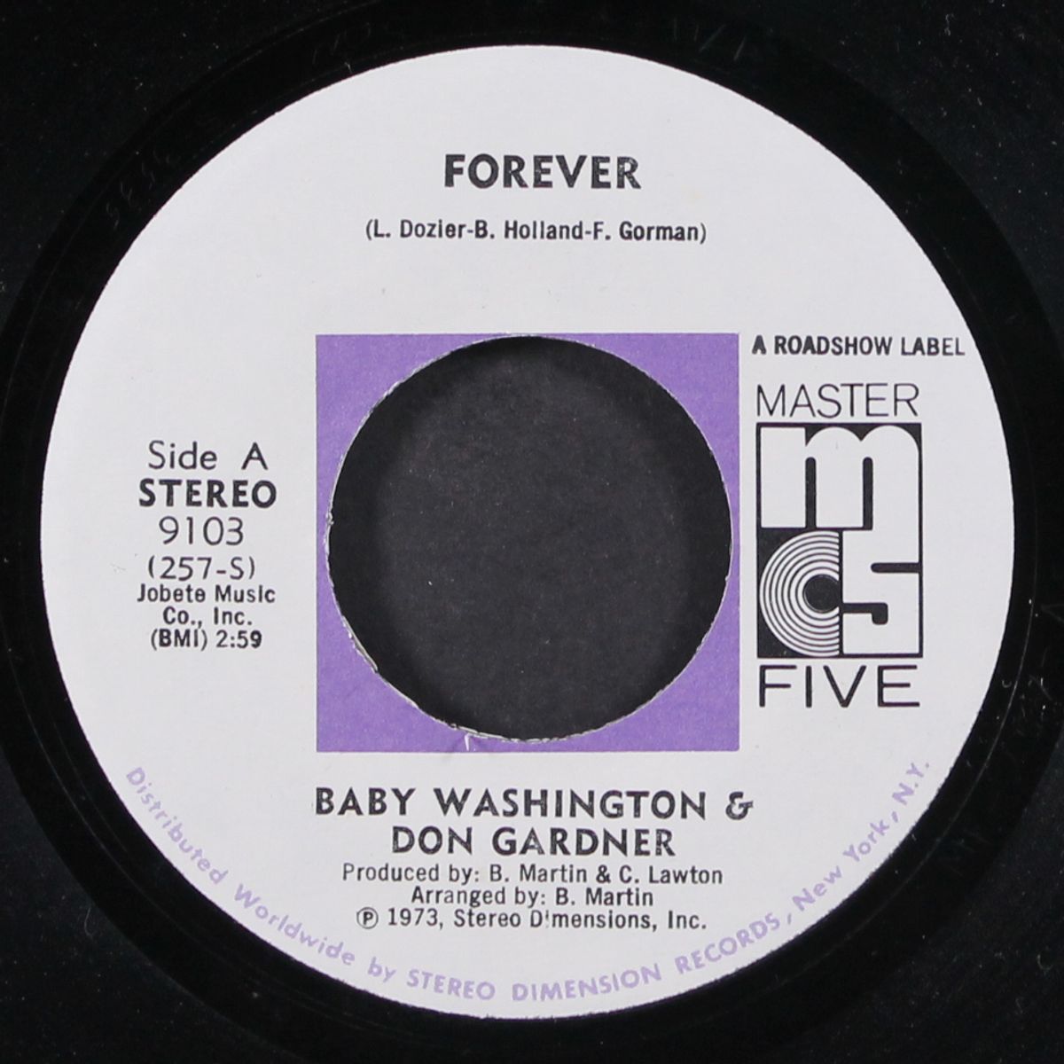 forever / baby let me get close to you by BABY WASHINGTON & DON GARDNER