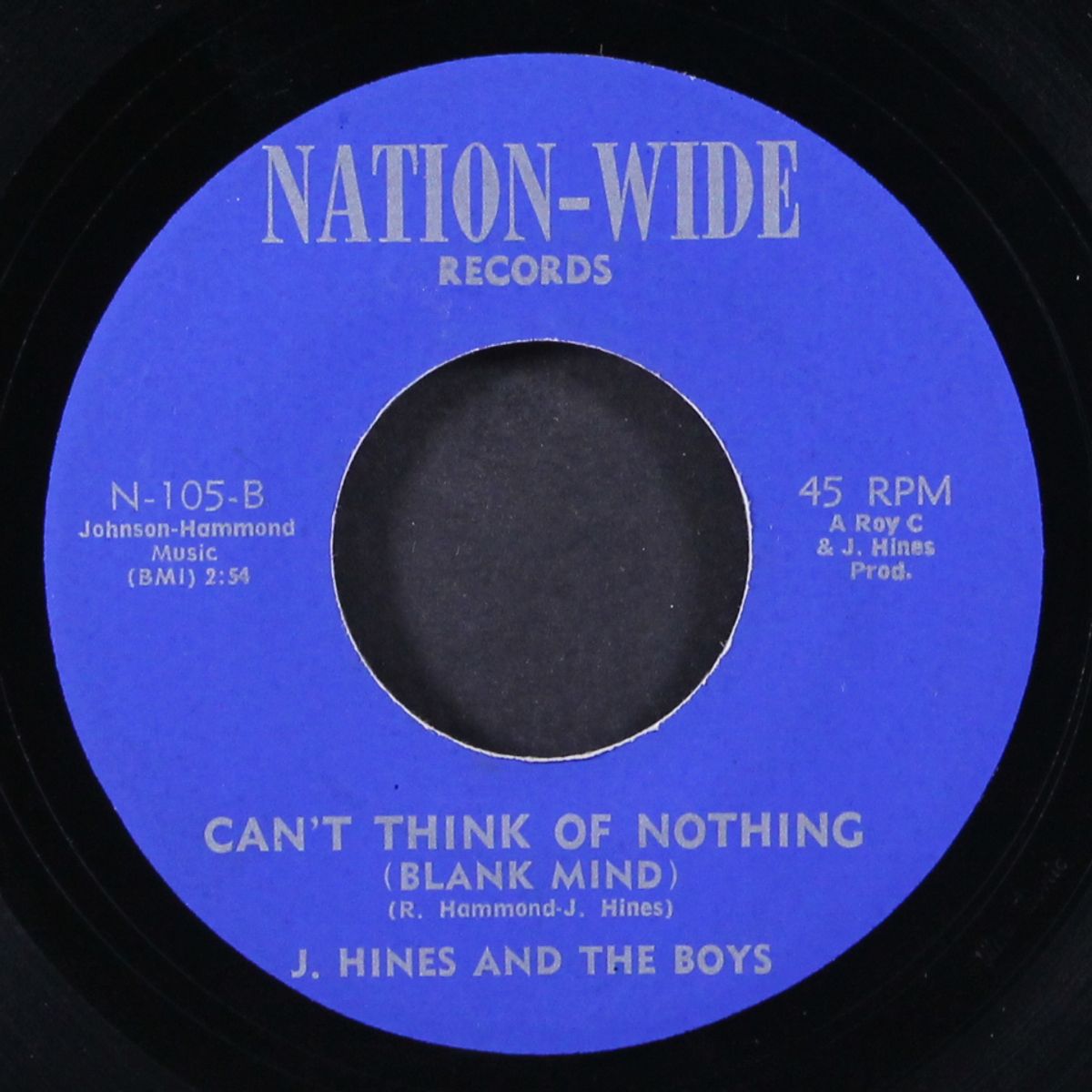 going down - for the last time / can't think of nothing by J. HINES & BOYS