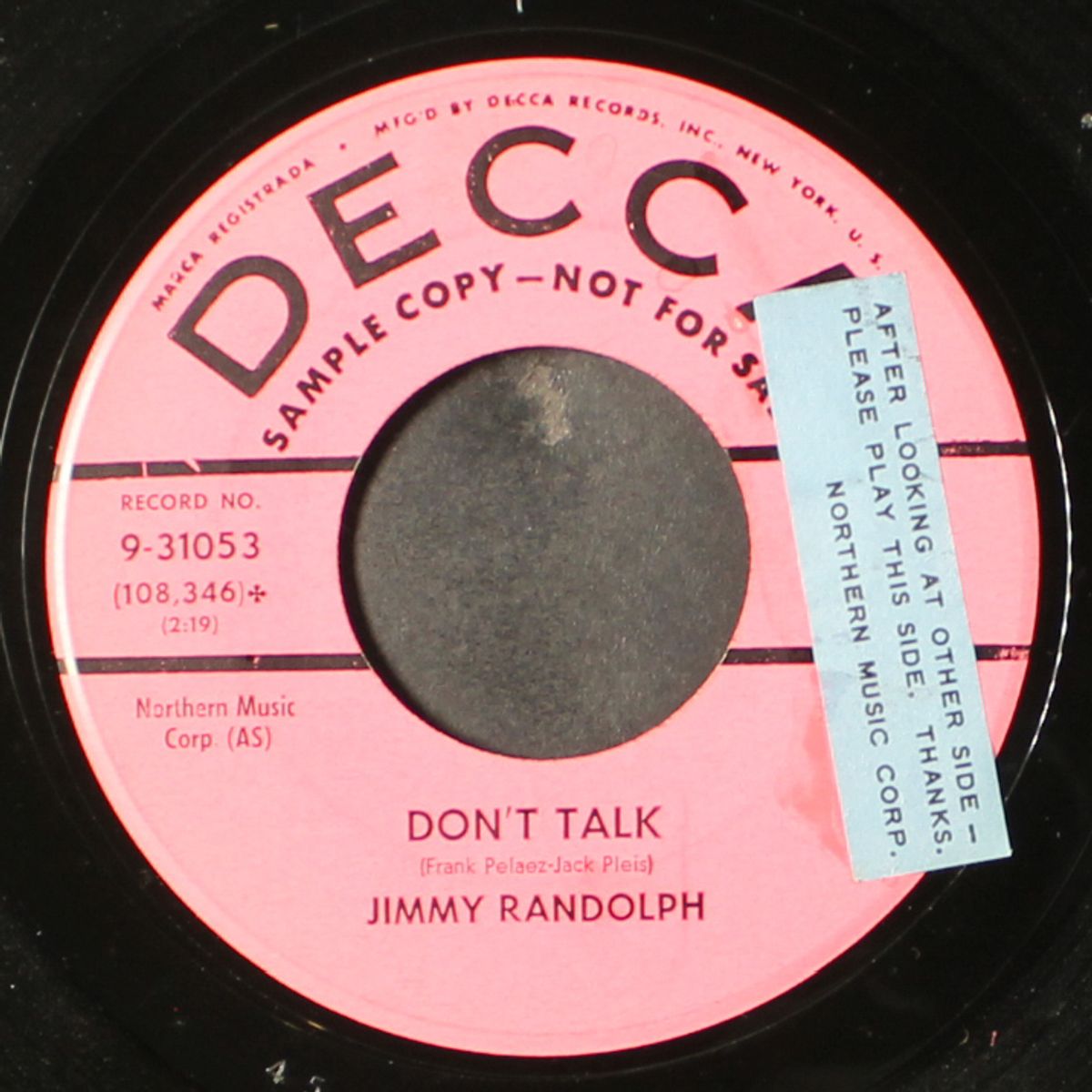 don't talk / this is my love by JIMMY RANDOLPH