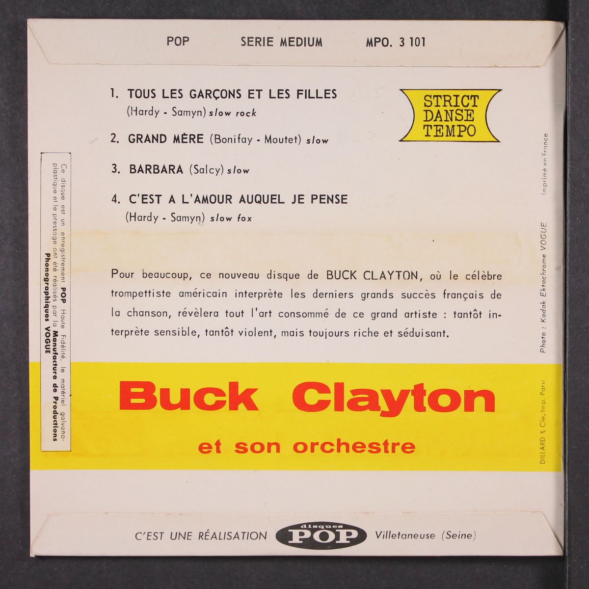 tous les garcons et les filles by BUCK CLAYTON