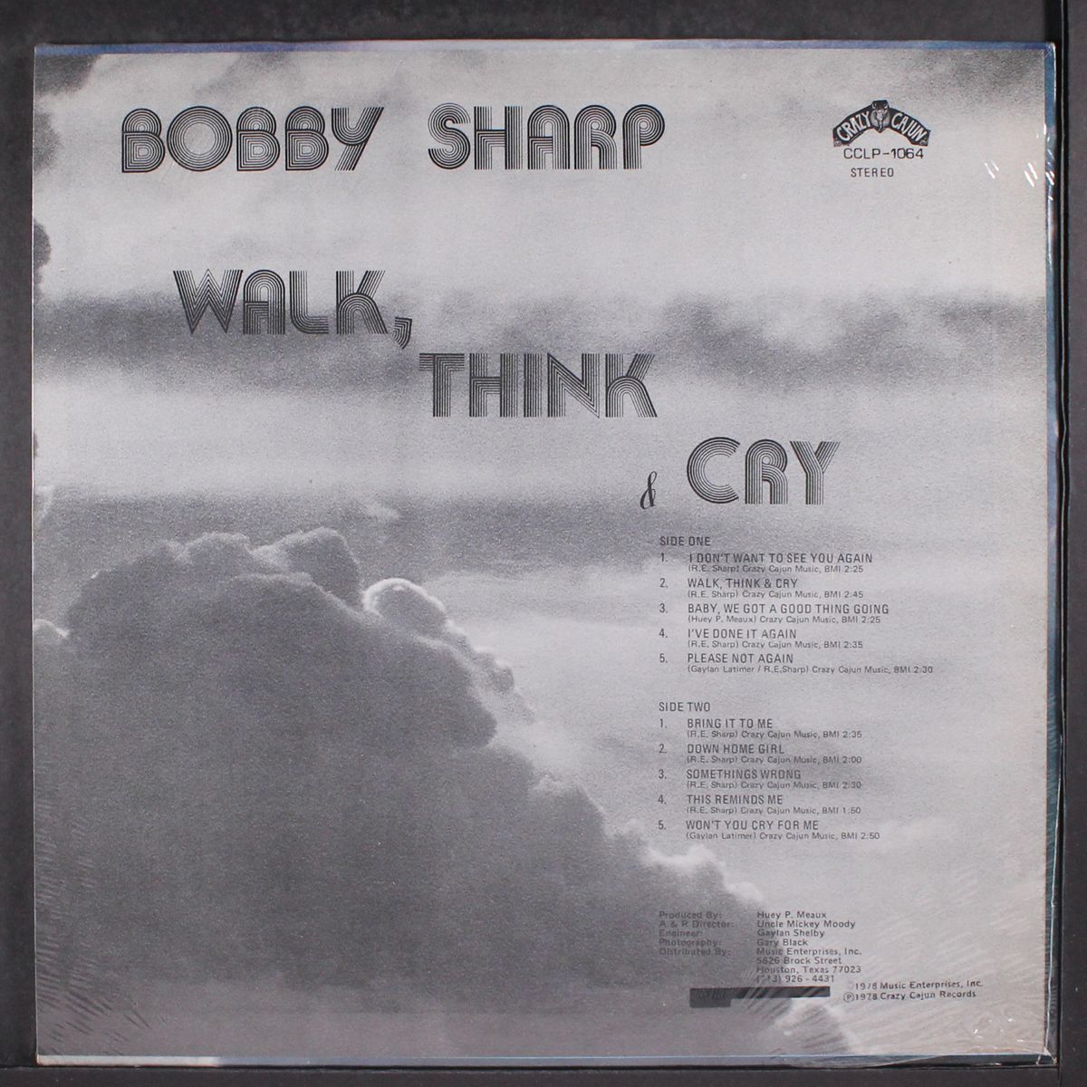 walk, think & cry by BOBBY SHARP