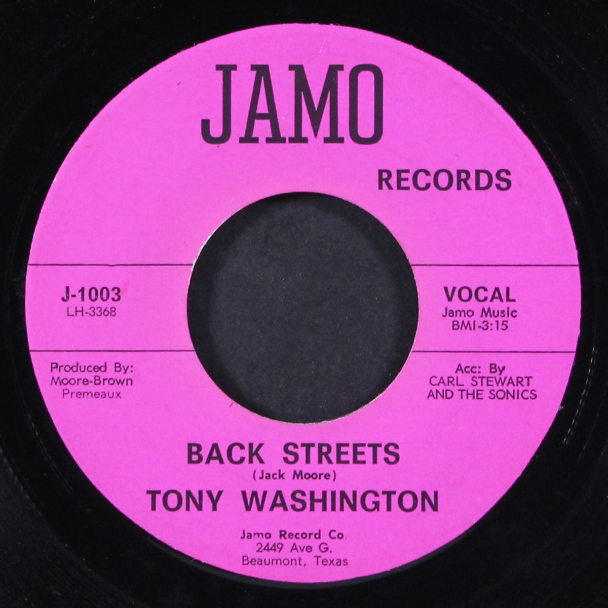 back streets / you played me on a string by TONY WASHINGTON