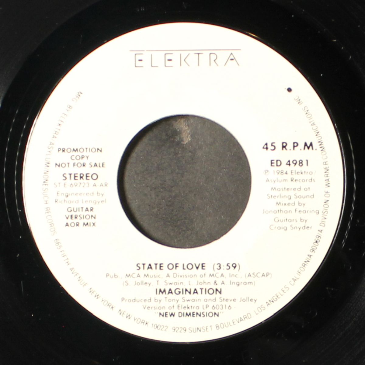 state of love / state of love (guitar version aor mix) by IMAGINATION
