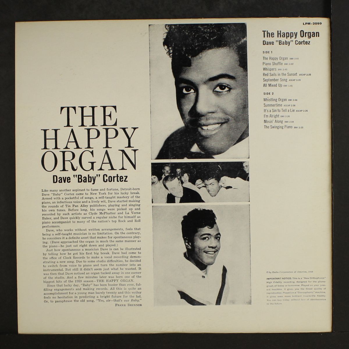 the happy organ by DAVE 'BABY' CORTEZ