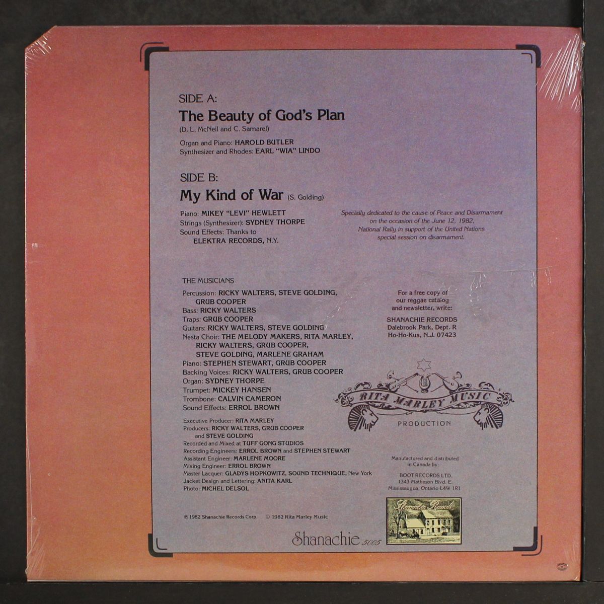 the beauty of god's plan / my kind of war by RITA MARLEY