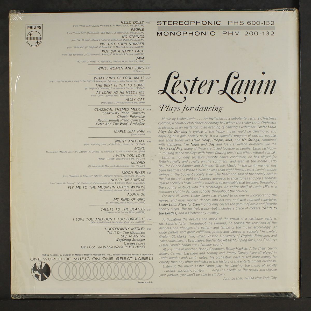 plays for dancing by LESTER LANIN