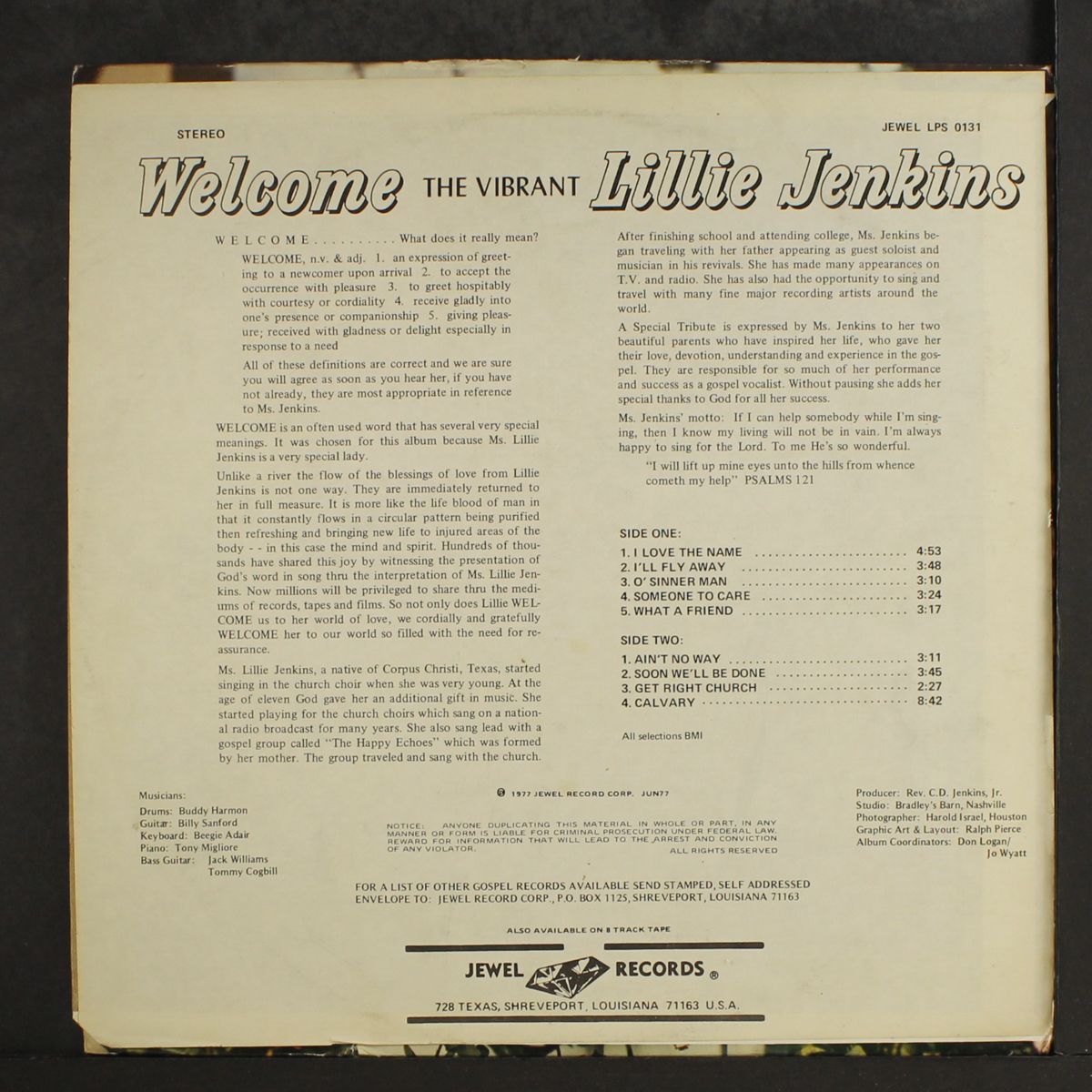 welcome by LILLIE JENKINS