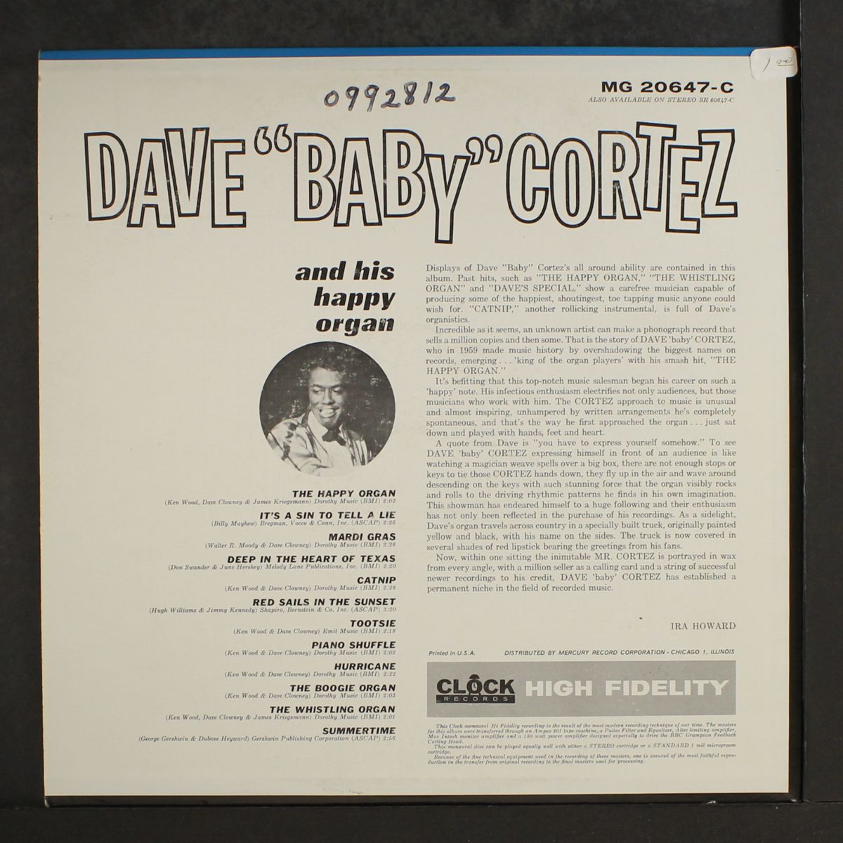and his happy organ by DAVE 'BABY' CORTEZ