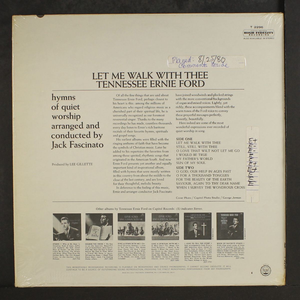 let me walk with thee by TENNESSEE ERNIE FORD