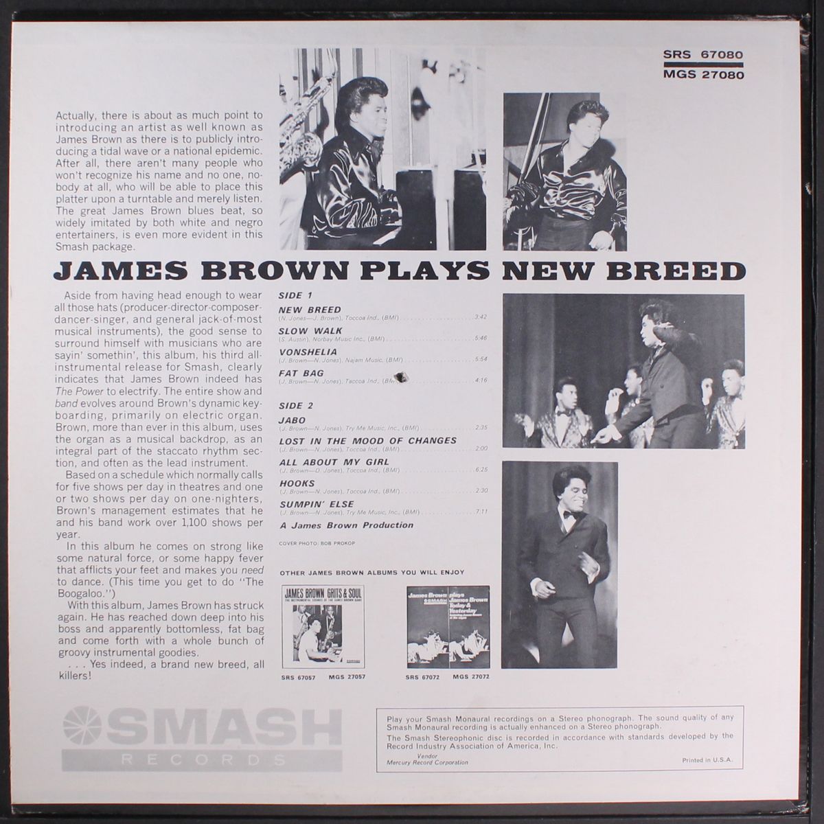 plays new breed by JAMES BROWN