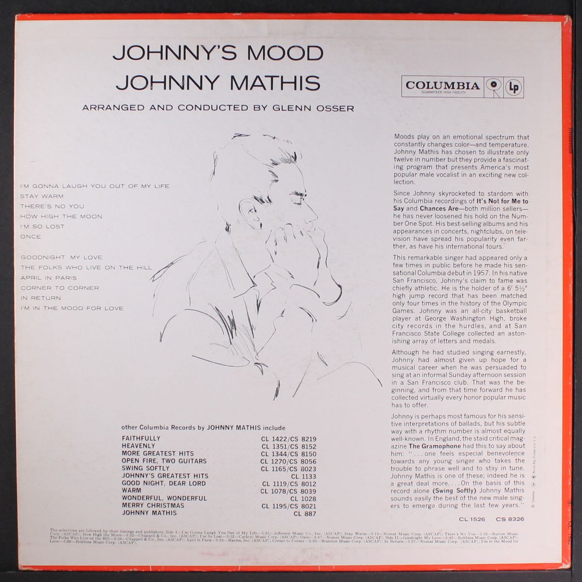 johnny's mood by JOHNNY MATHIS