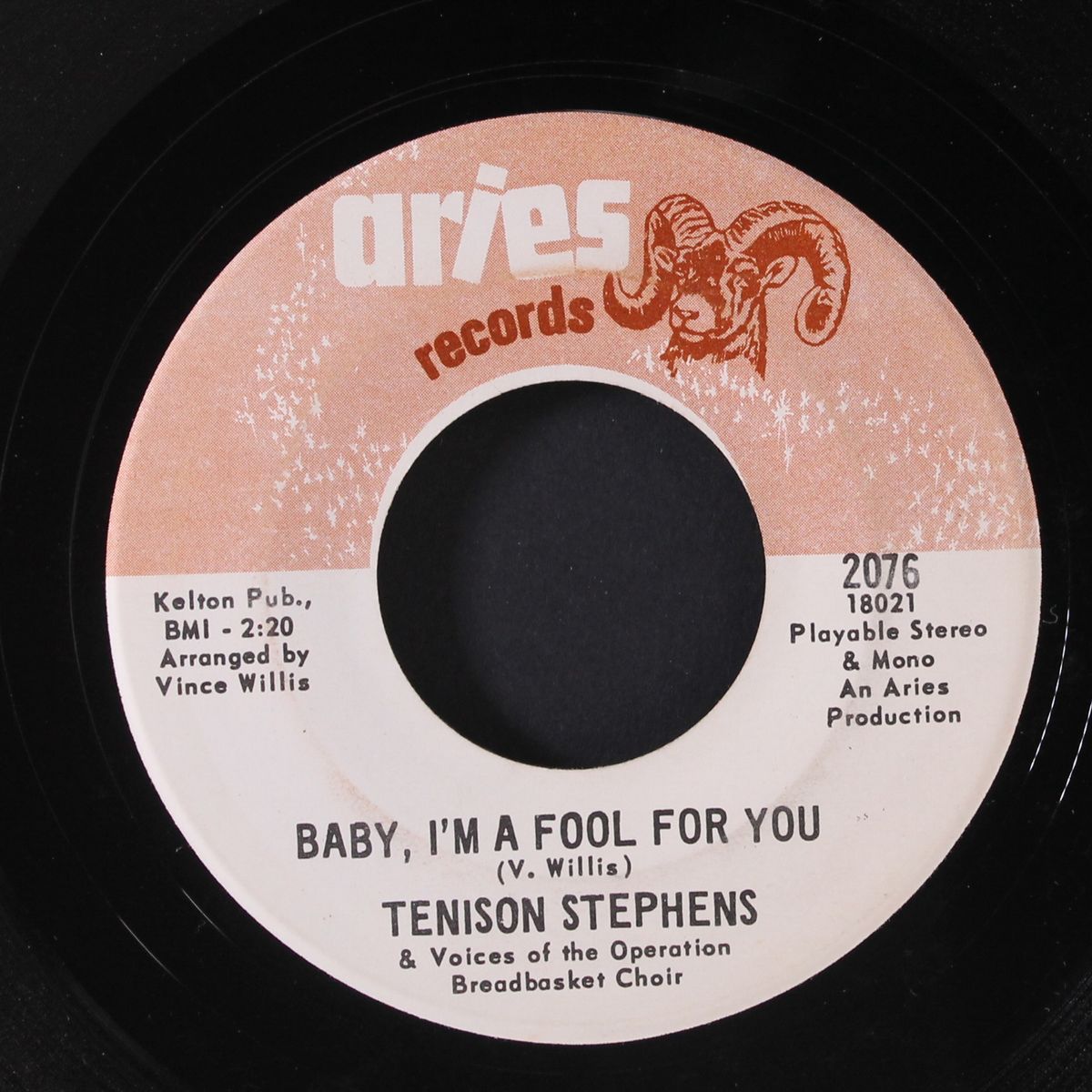 hurry change / baby, i'm a fool for you by TENISON STEPHENS