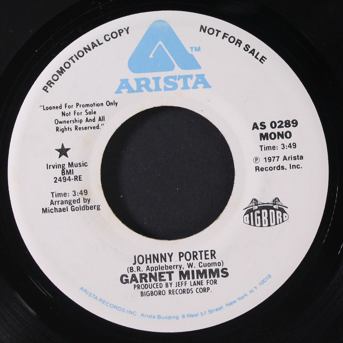 johnny porter / mono by GARNET MIMMS