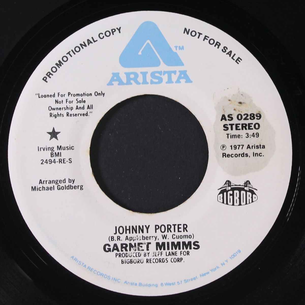 johnny porter / mono by GARNET MIMMS