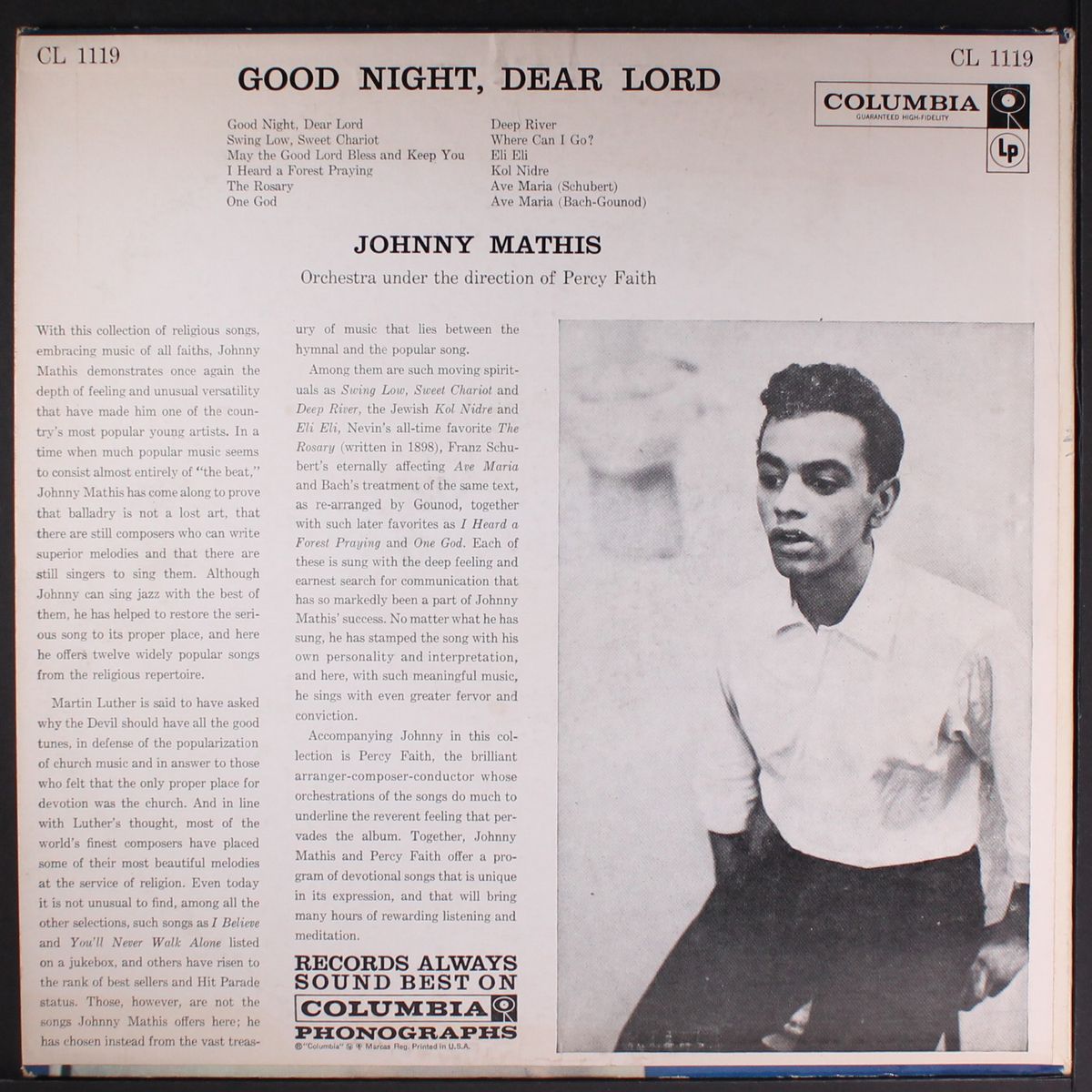 good night, dear lord by JOHNNY MATHIS