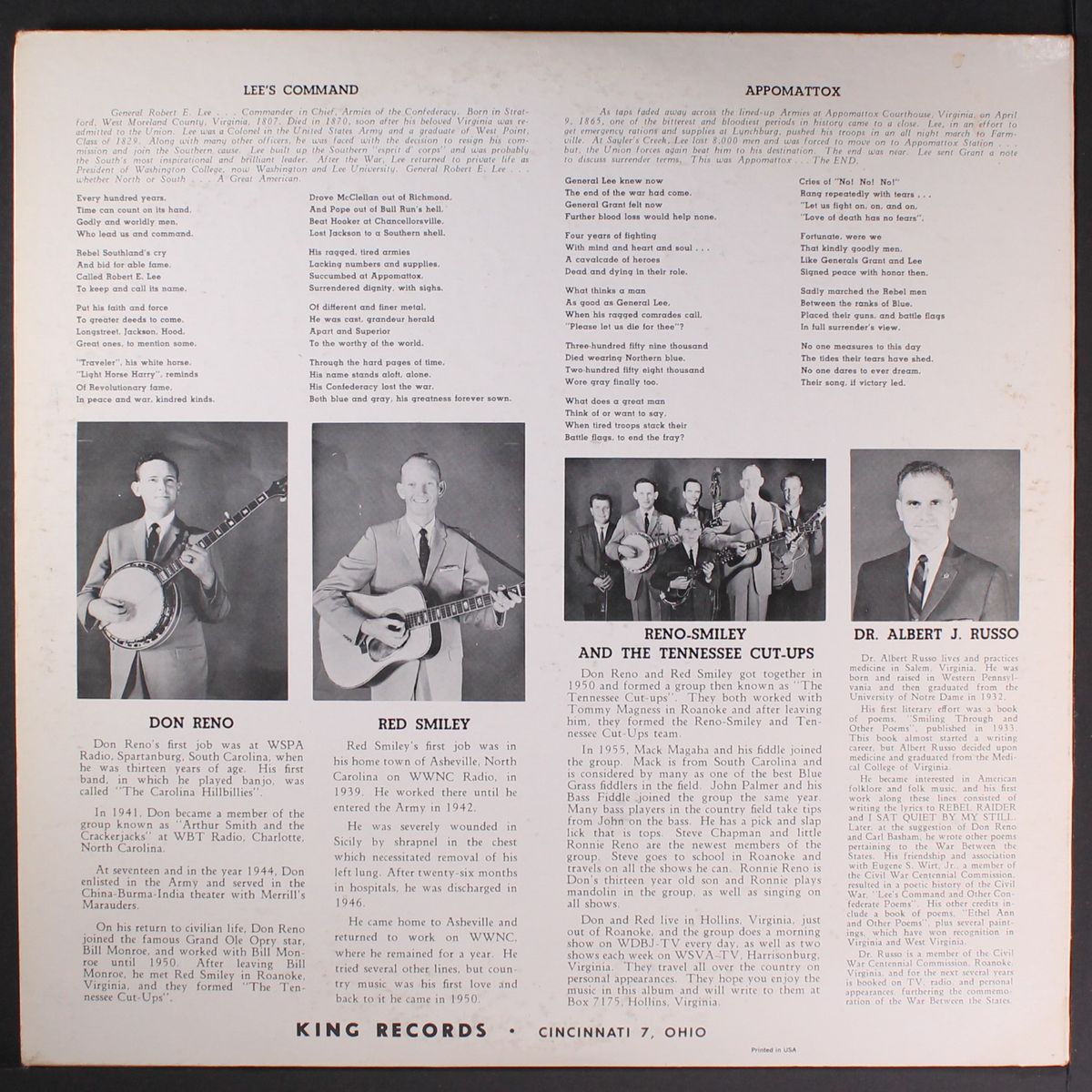 folk songs of the civil war by RENO & SMILEY