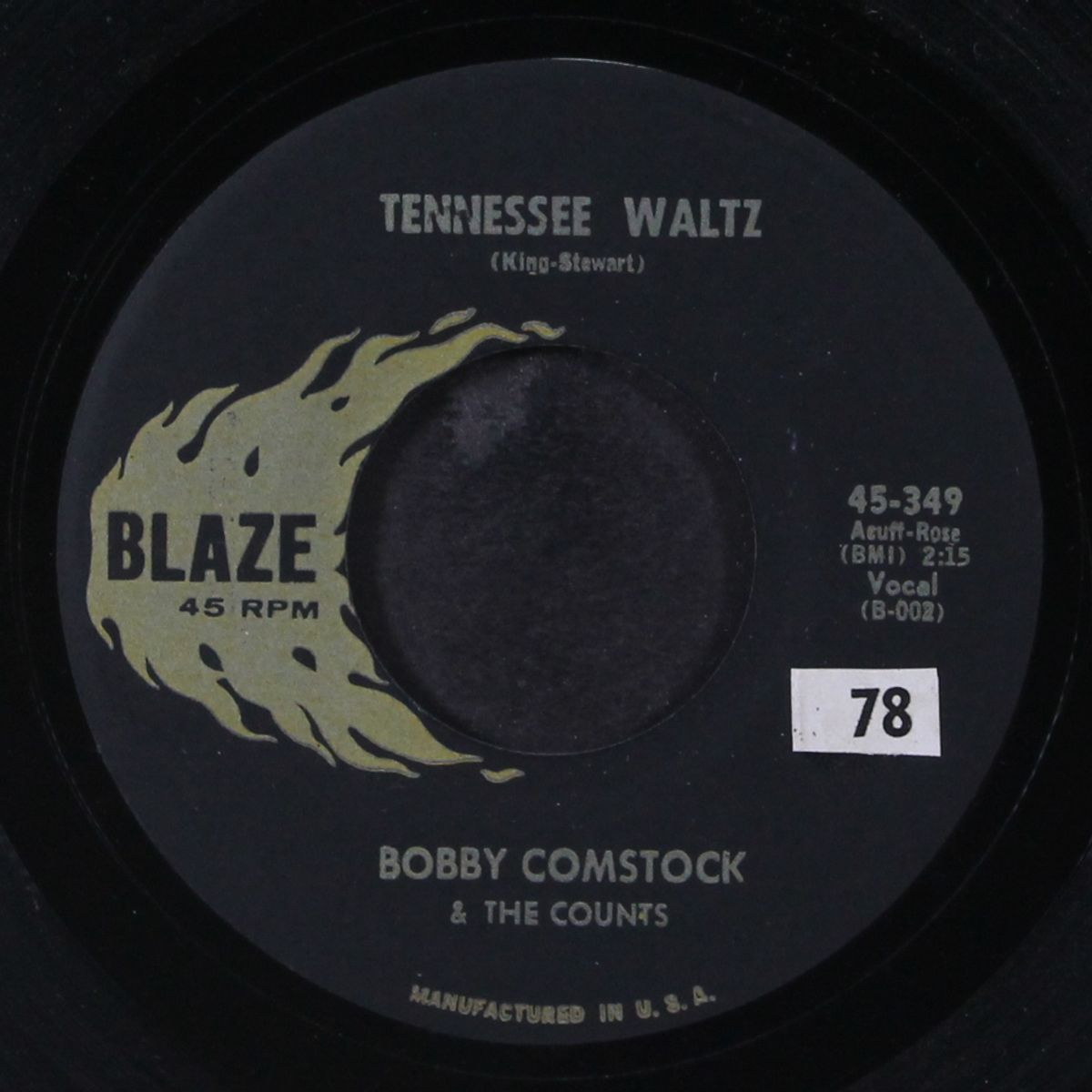 tennessee waltz / sweet talk by BOBBY COMSTOCK