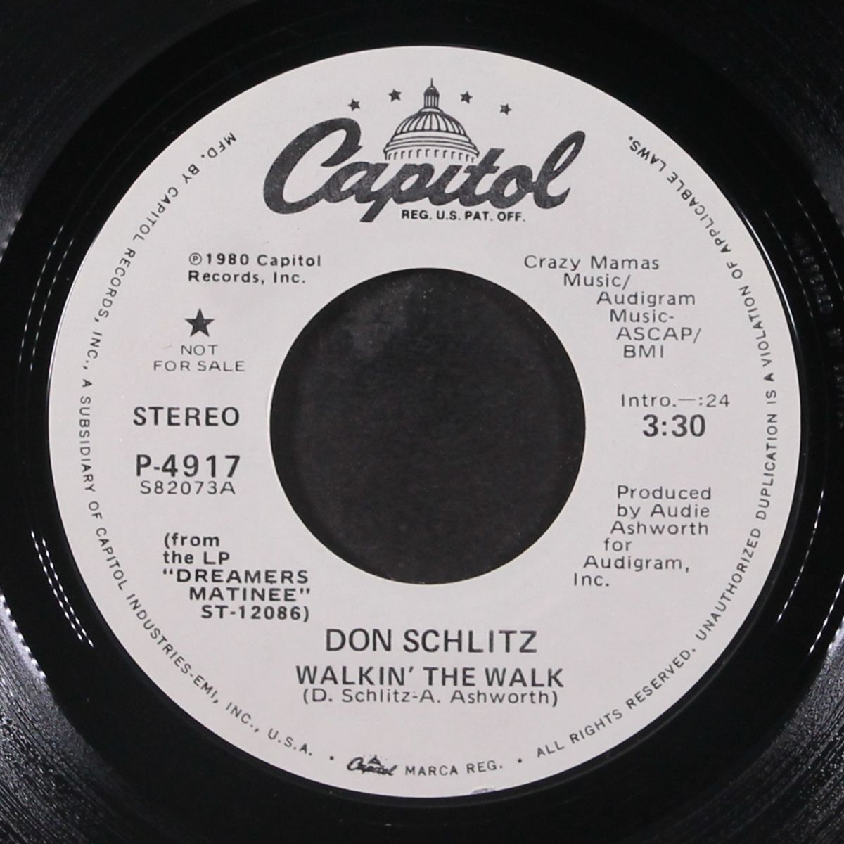 walkin' the walk by DON SCHLITZ