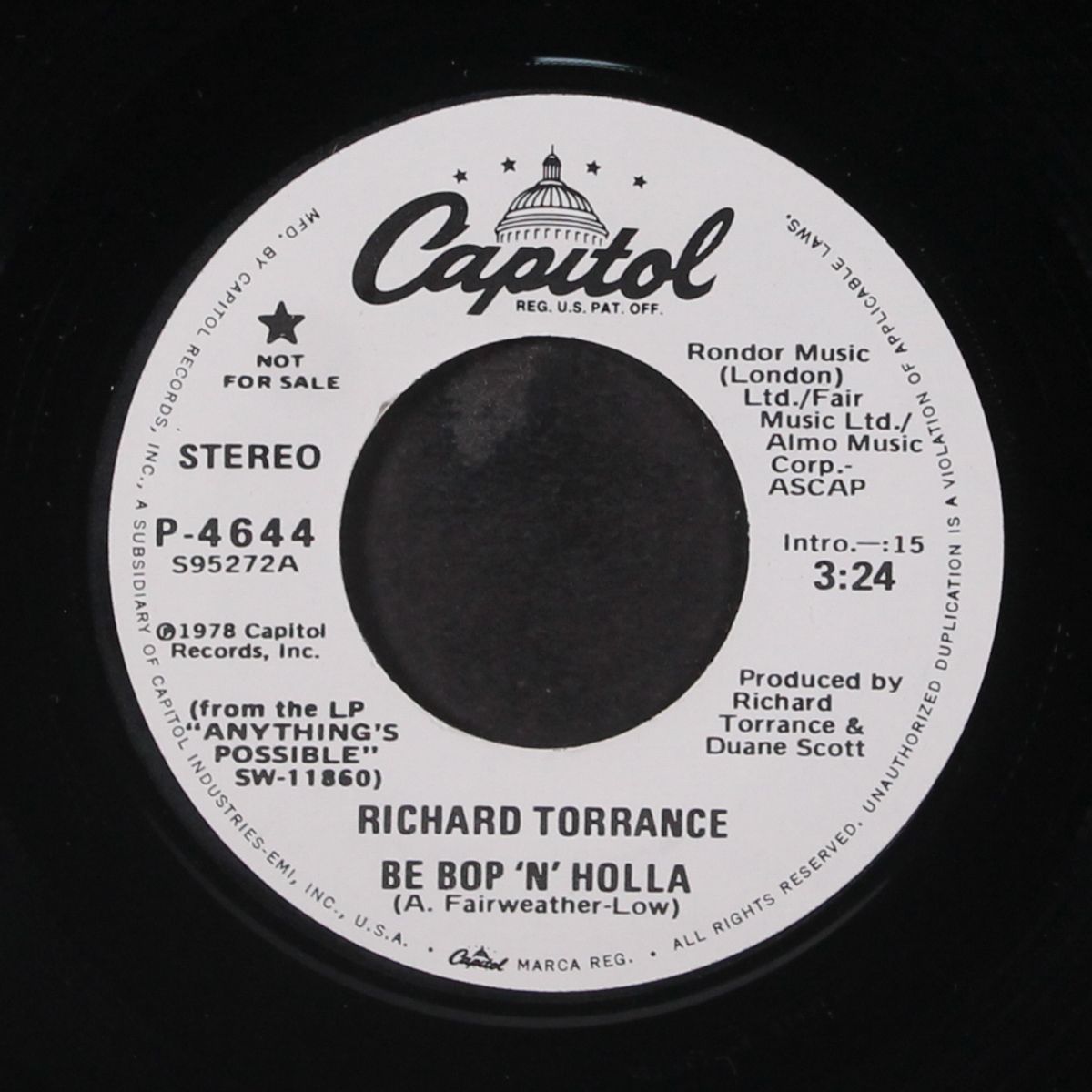be bop 'n' holla by RICHARD TORRANCE
