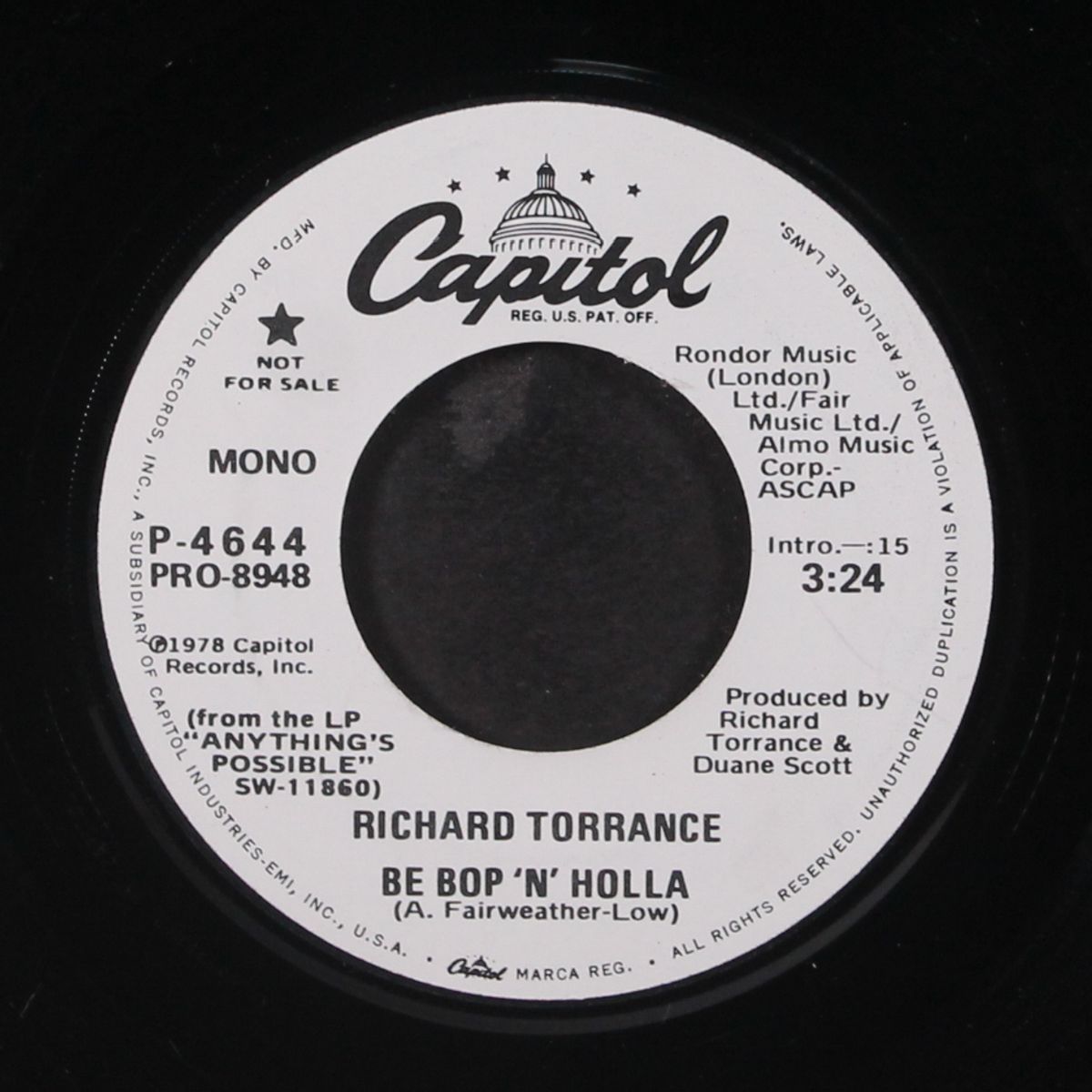be bop 'n' holla by RICHARD TORRANCE