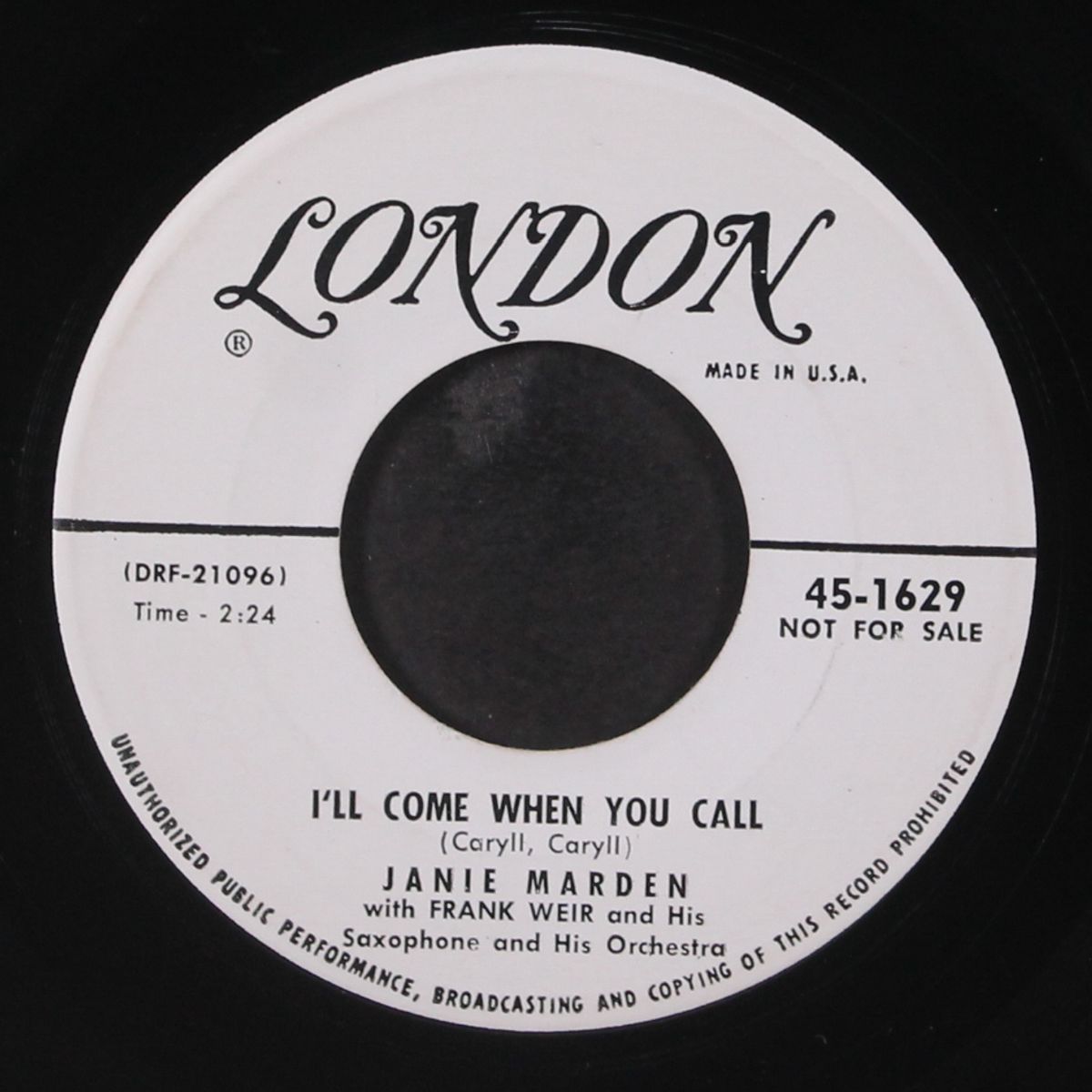 i'll come when you call / thank you for the waltz by JANIE MARDEN