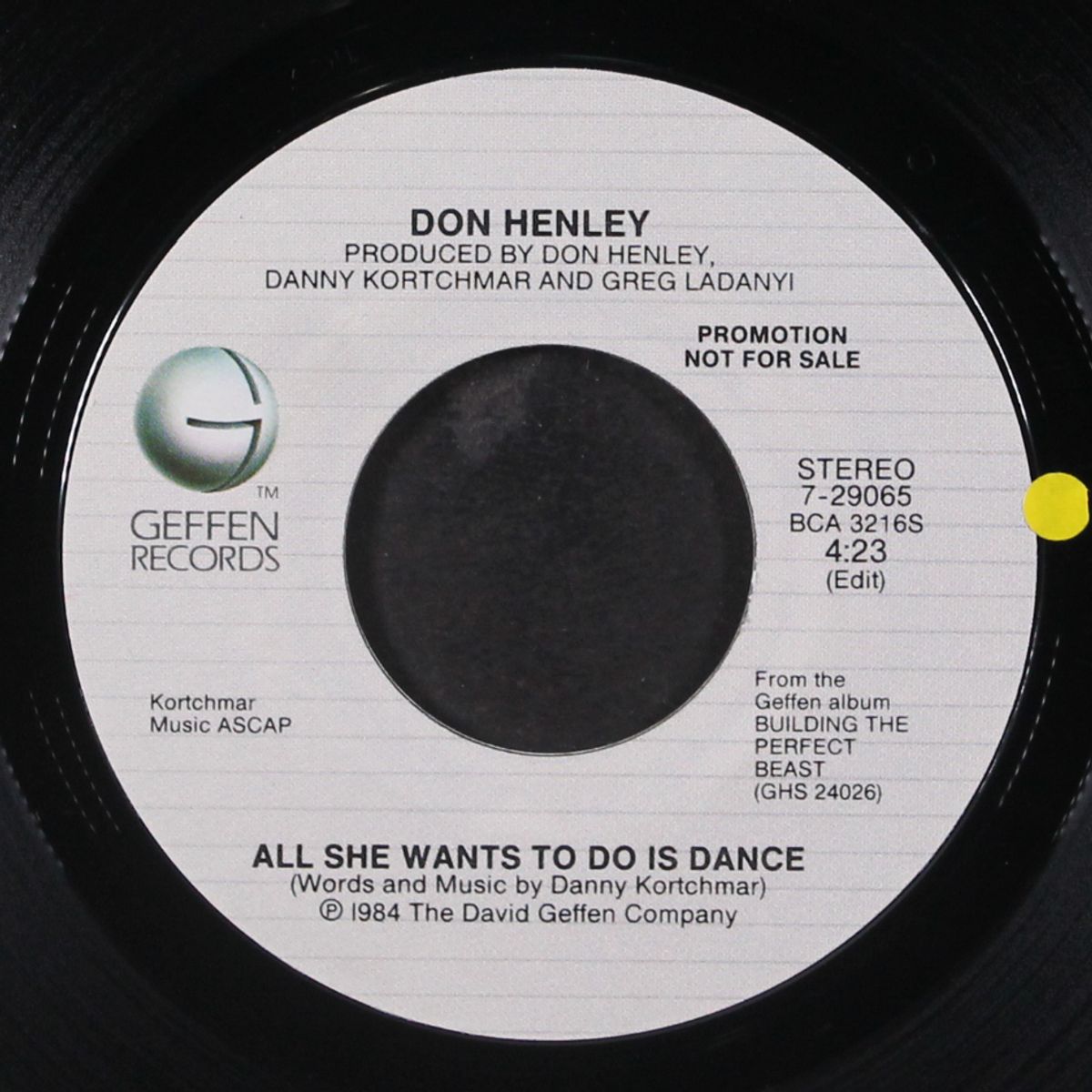 all she wants to do is dance / same by DON HENLEY