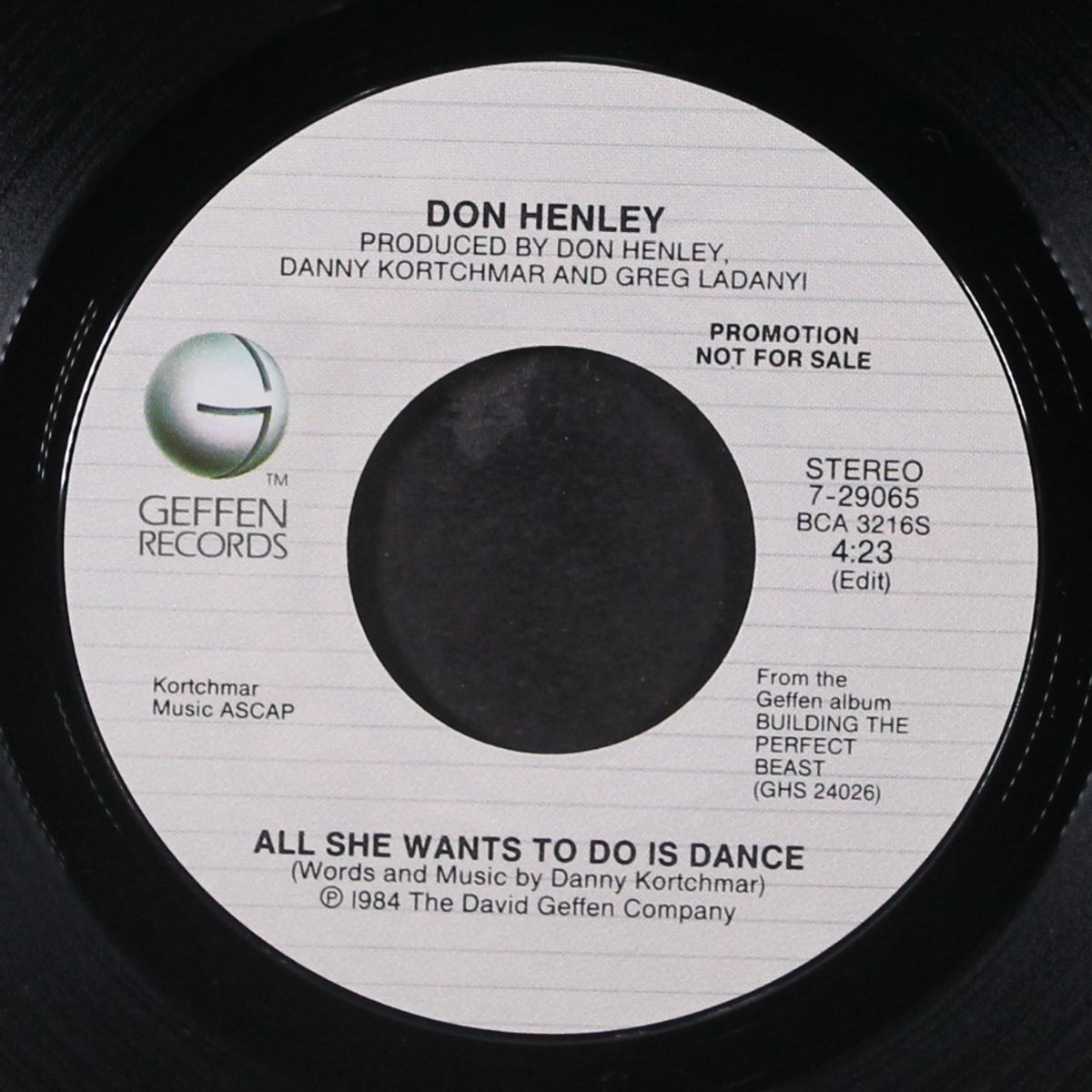 all she wants to do is dance / same by DON HENLEY