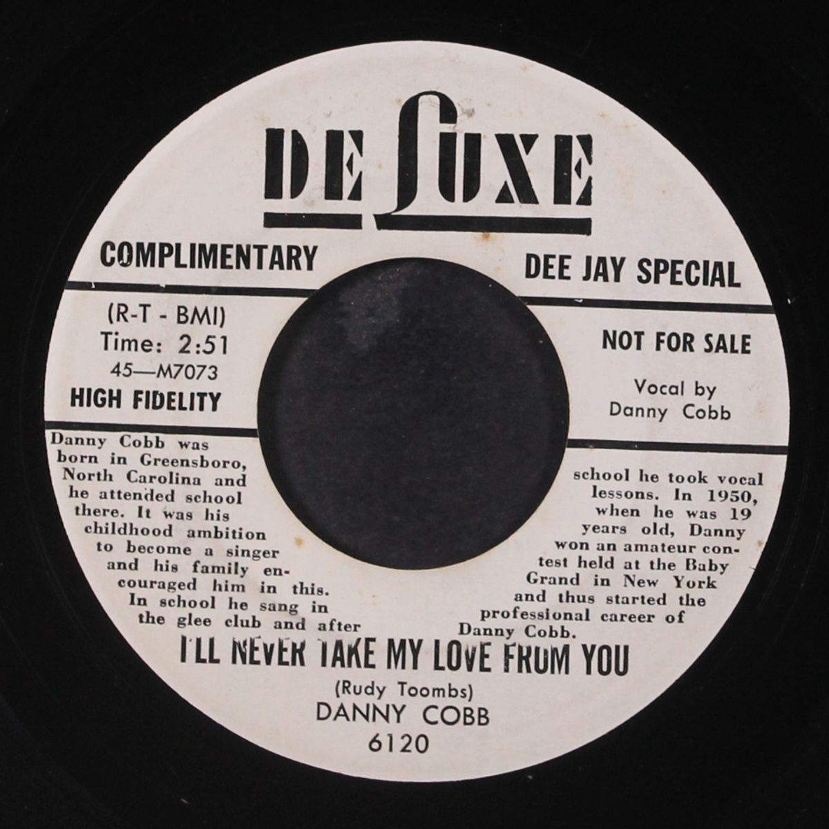 what could i do / i'll never take my love from you by DANNY COBB