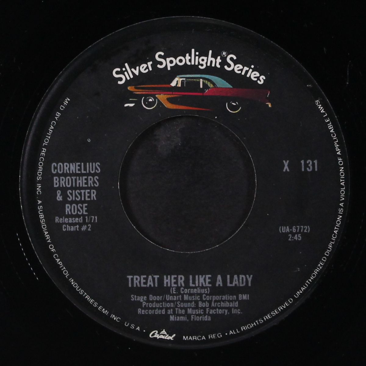 treat her like a lady / over at my place by CORNELIUS BROTHERS & SISTER ROSE