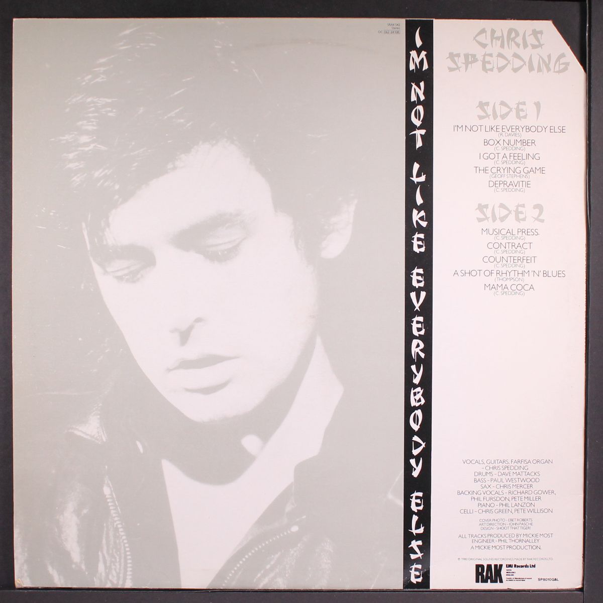 i'm not like everybody else by CHRIS SPEDDING