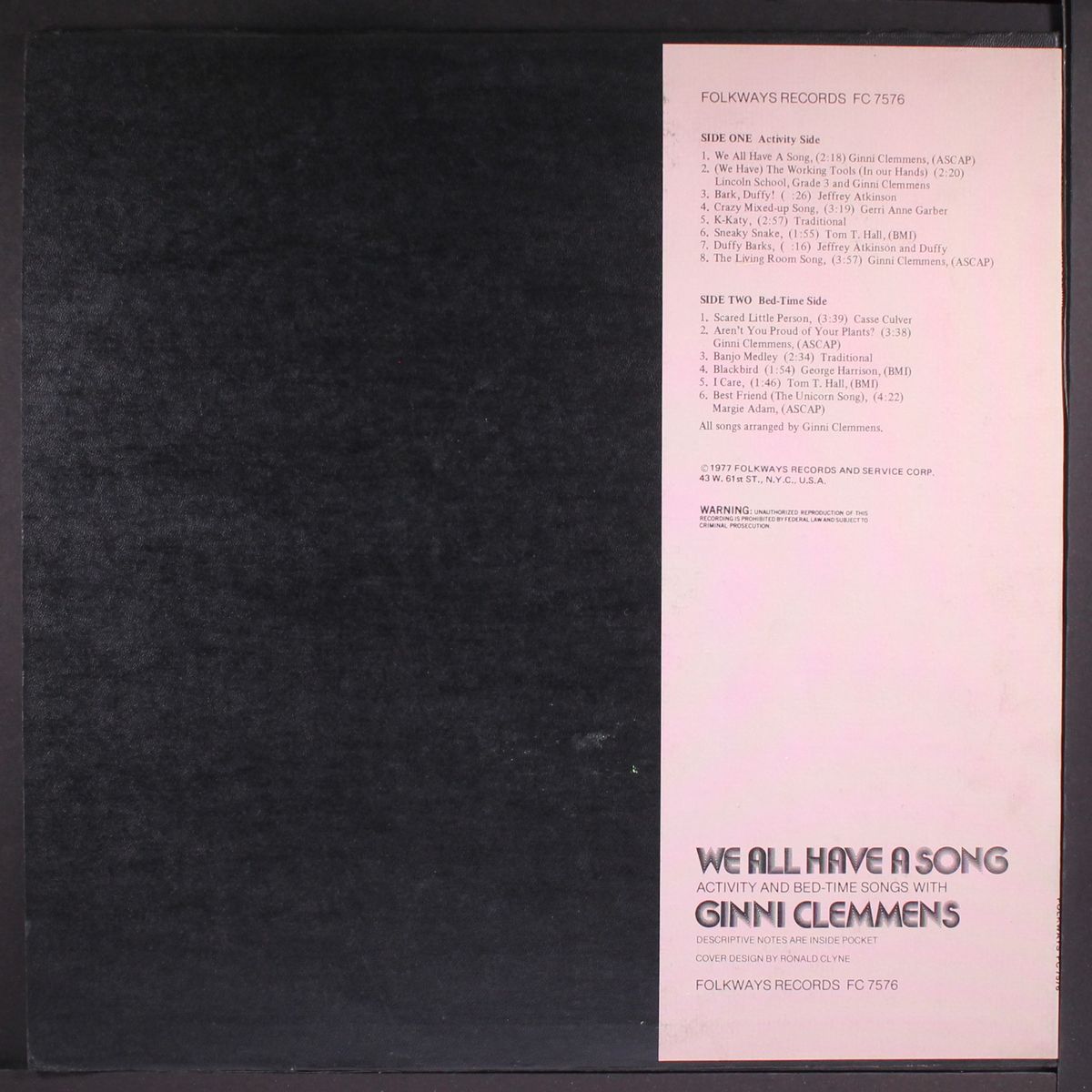 we all have a song by GINNI CLEMMENS