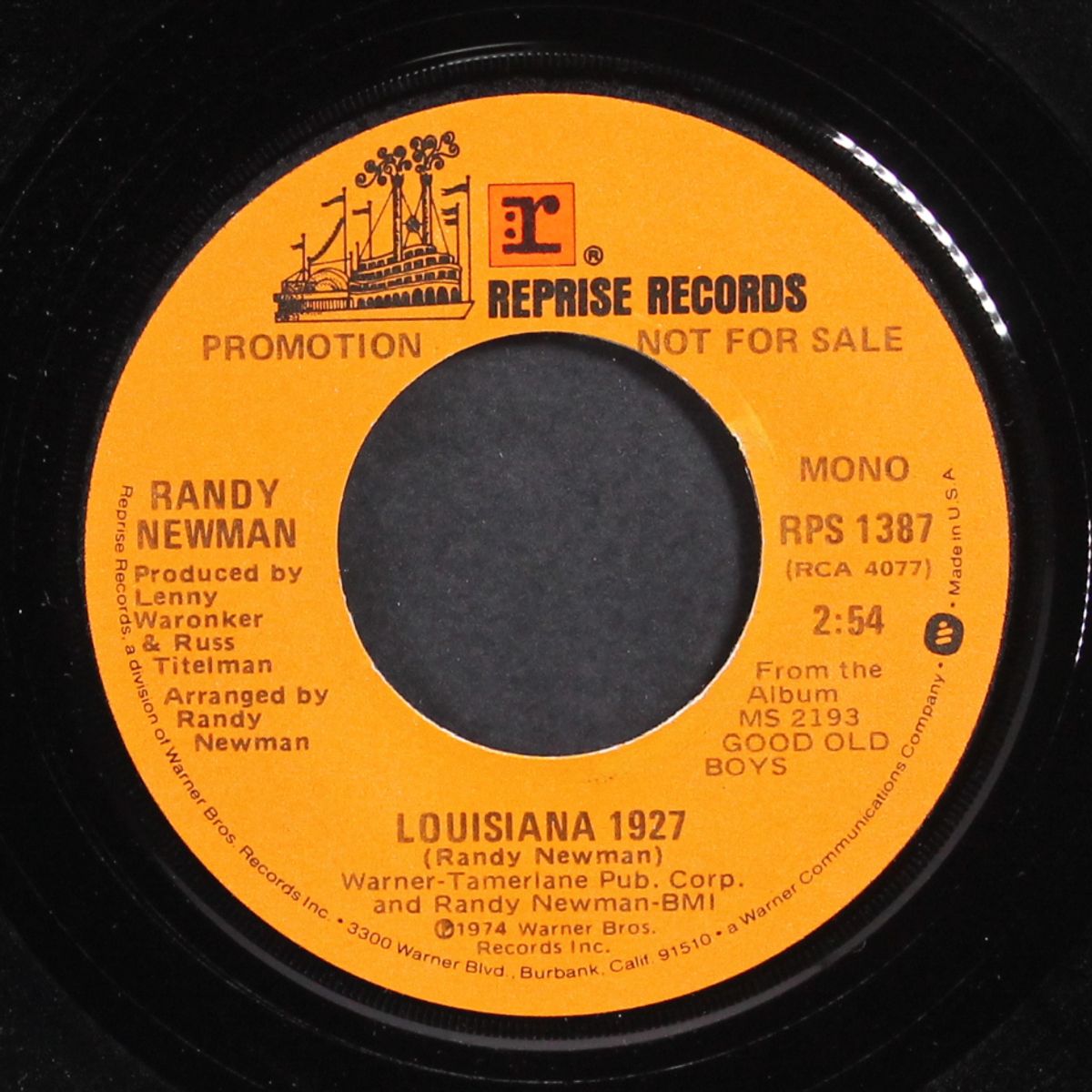 louisiana 1927 / mono by RANDY NEWMAN