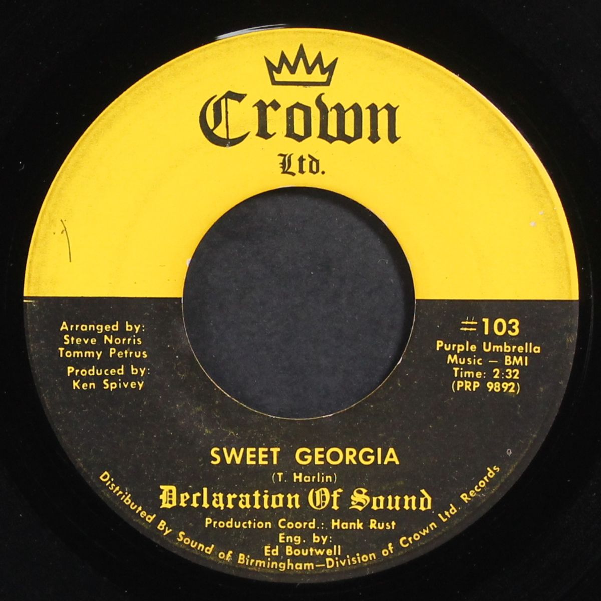 sweet georgia / raindrops to teardrops by DECLARATION OF SOUND