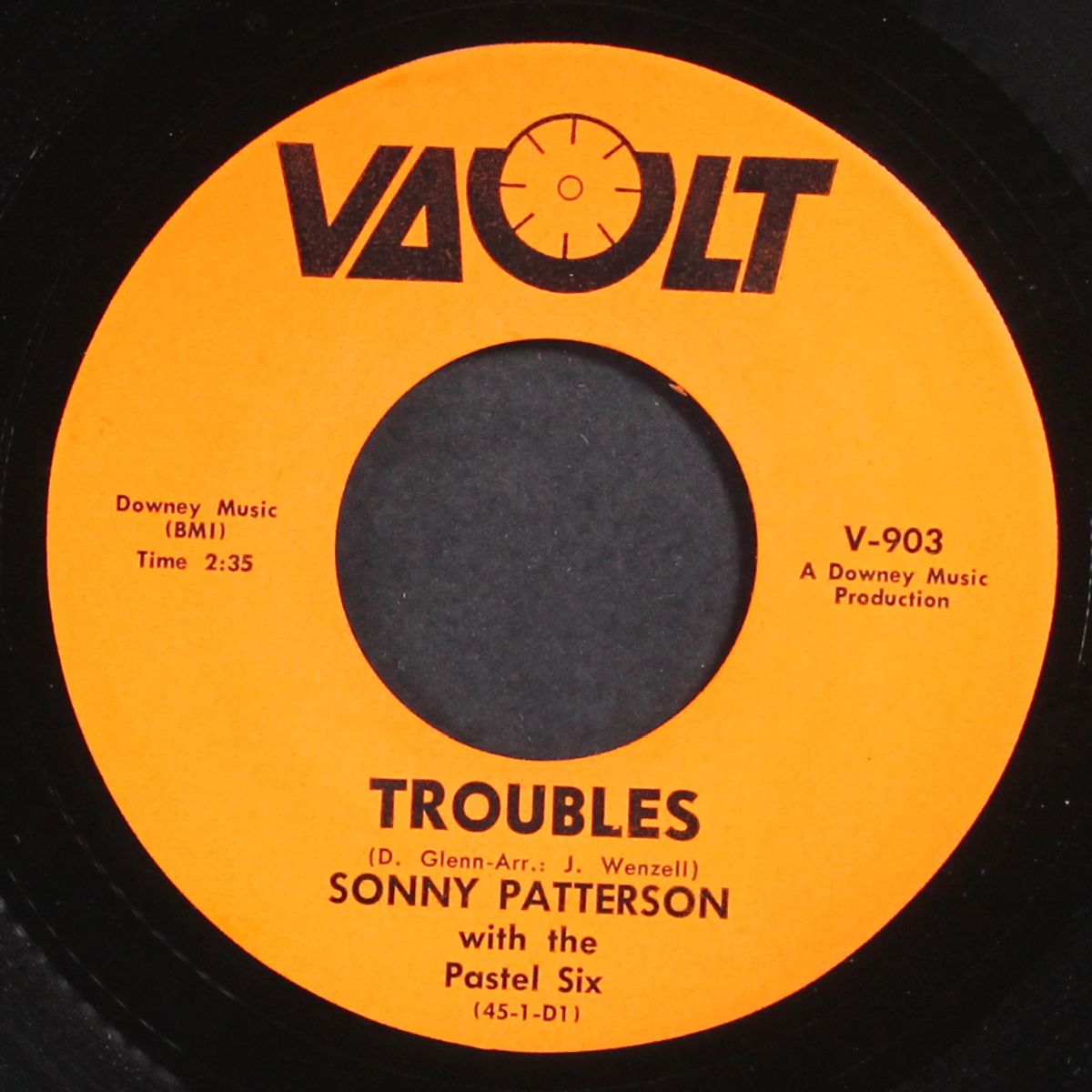 troubles / gone so long by SONNY PATTERSON & PASTEL SIX / INVICTAS