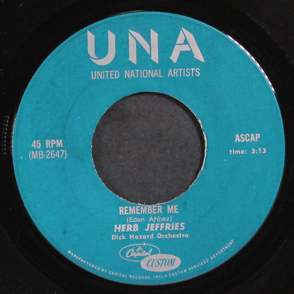 adam and evil blues / remember me by HERB JEFFRIES